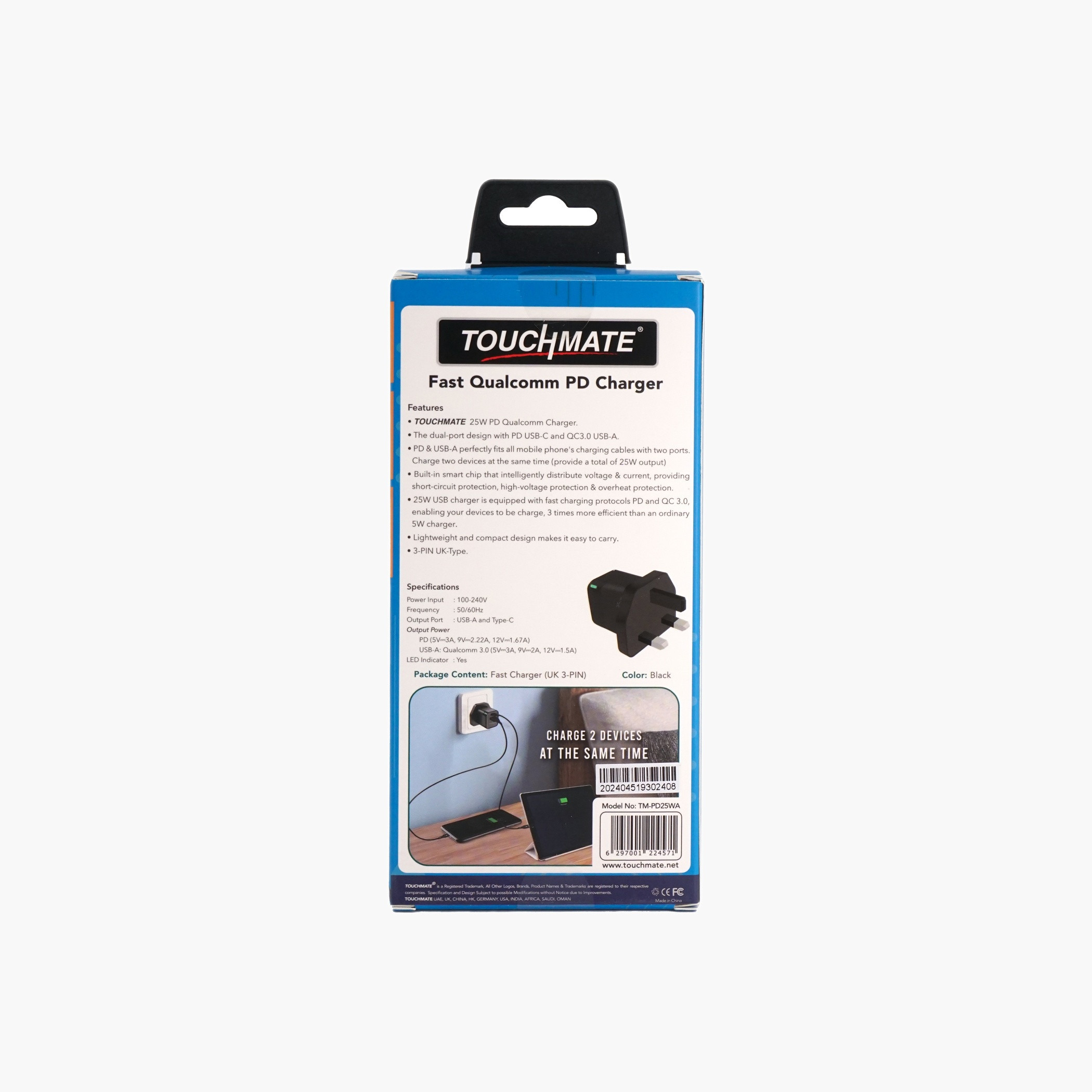 تاتش ميتشاحن حائط سريع 25 واط PD-electronics-accessories-image-5