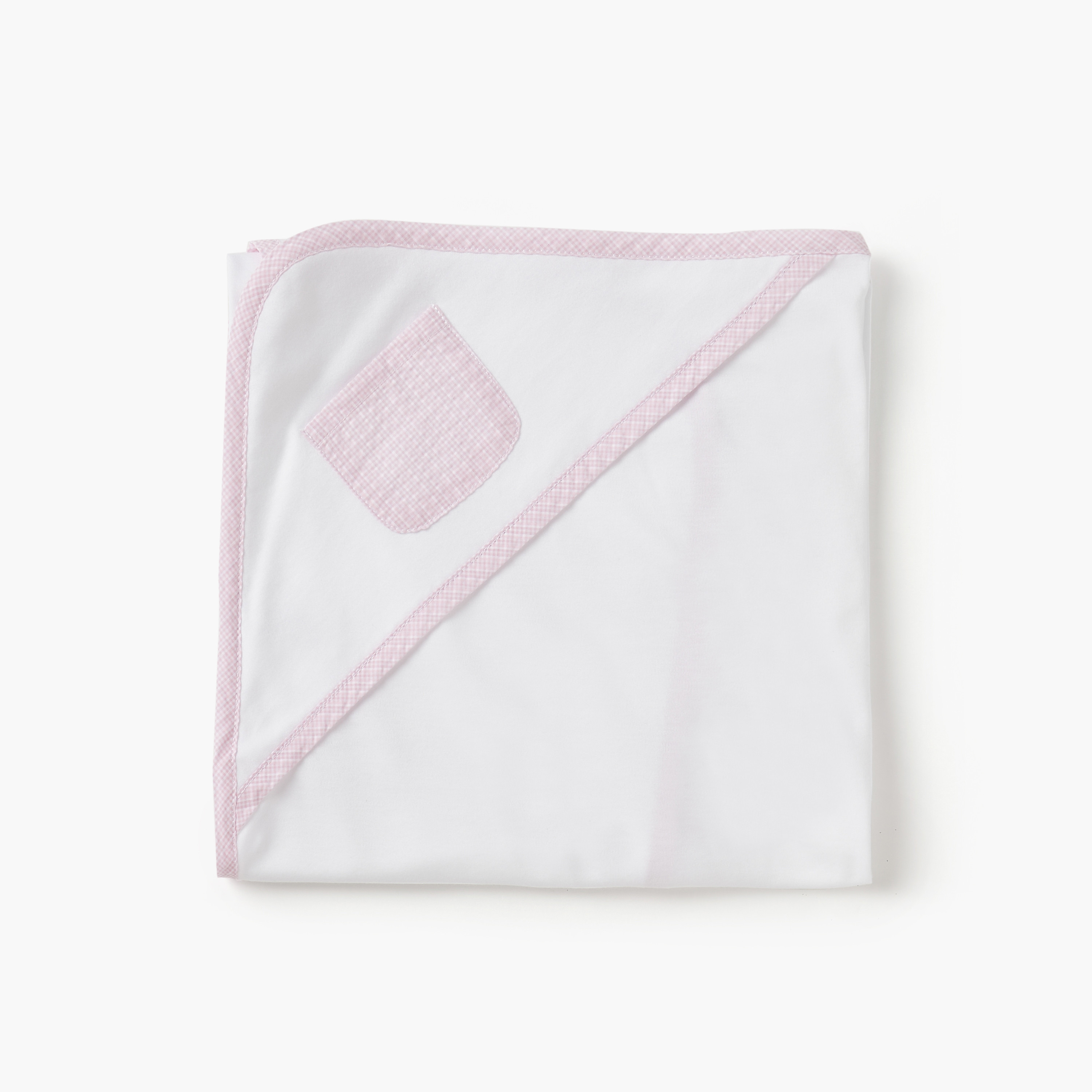 Giggles Hooded Receiving Blanket - 70x70 cm-baby-nursery-blanketsandswaddles-receivingblankets-image-1