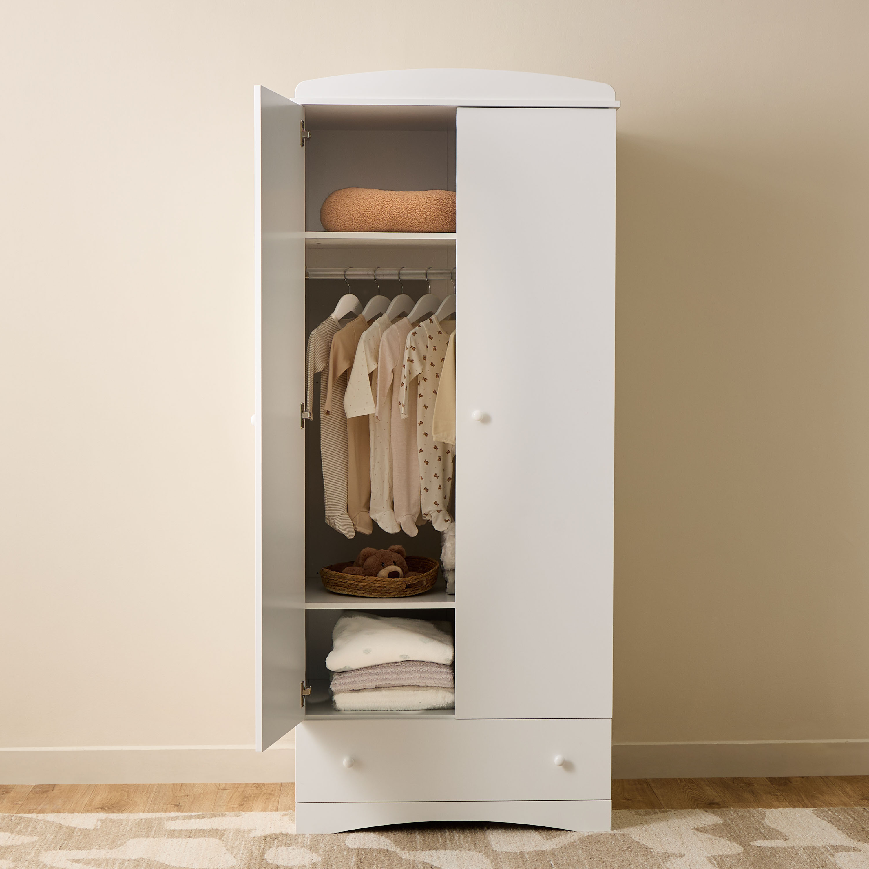 Juniors 2-Door Wardrobe with Drawer-baby-nursery-furniture-wardrobesandstorage-image-4