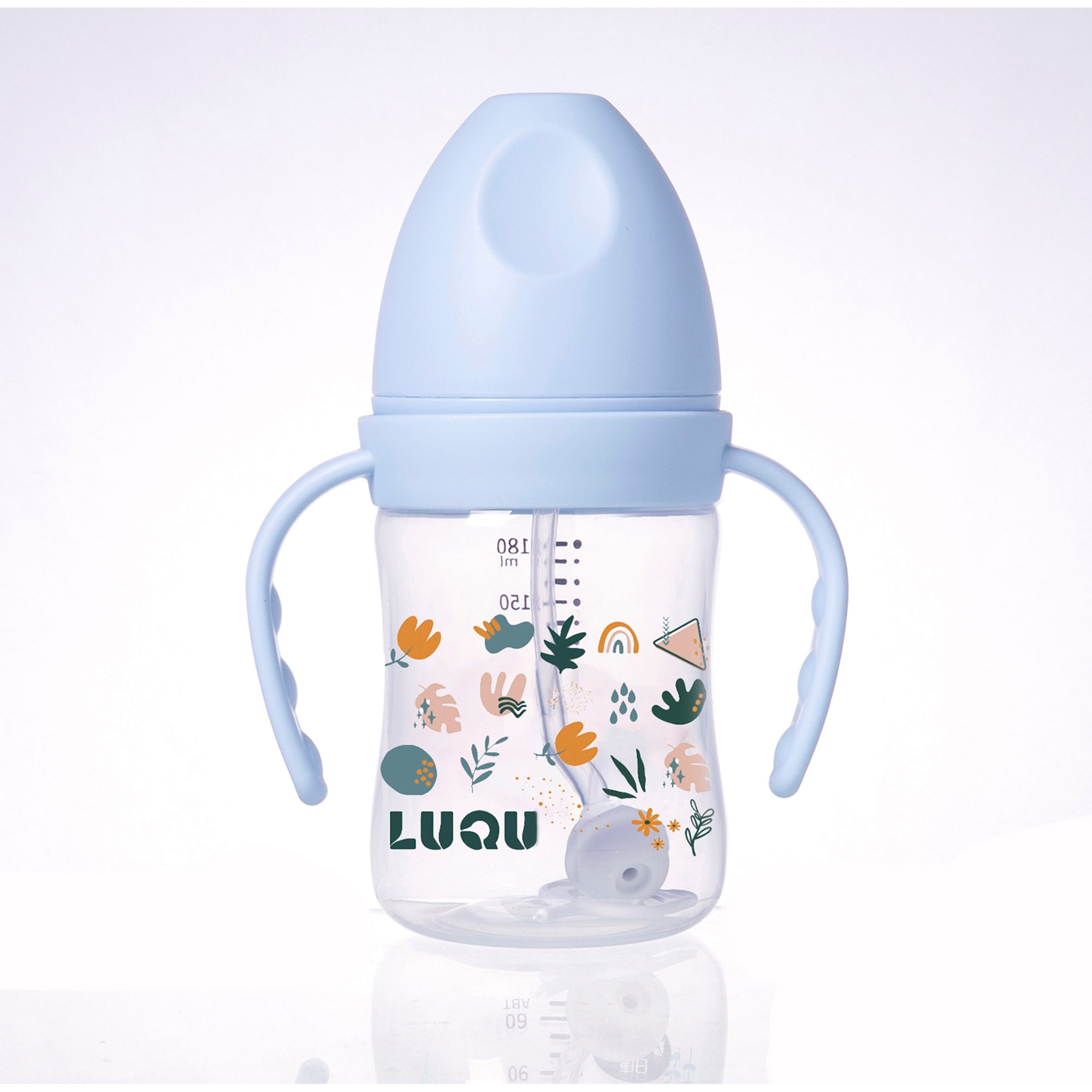Luqu Feeding Bottle with Handle - 180 ml-baby-feeding-feedingbottles-bottlesandteats-image-1