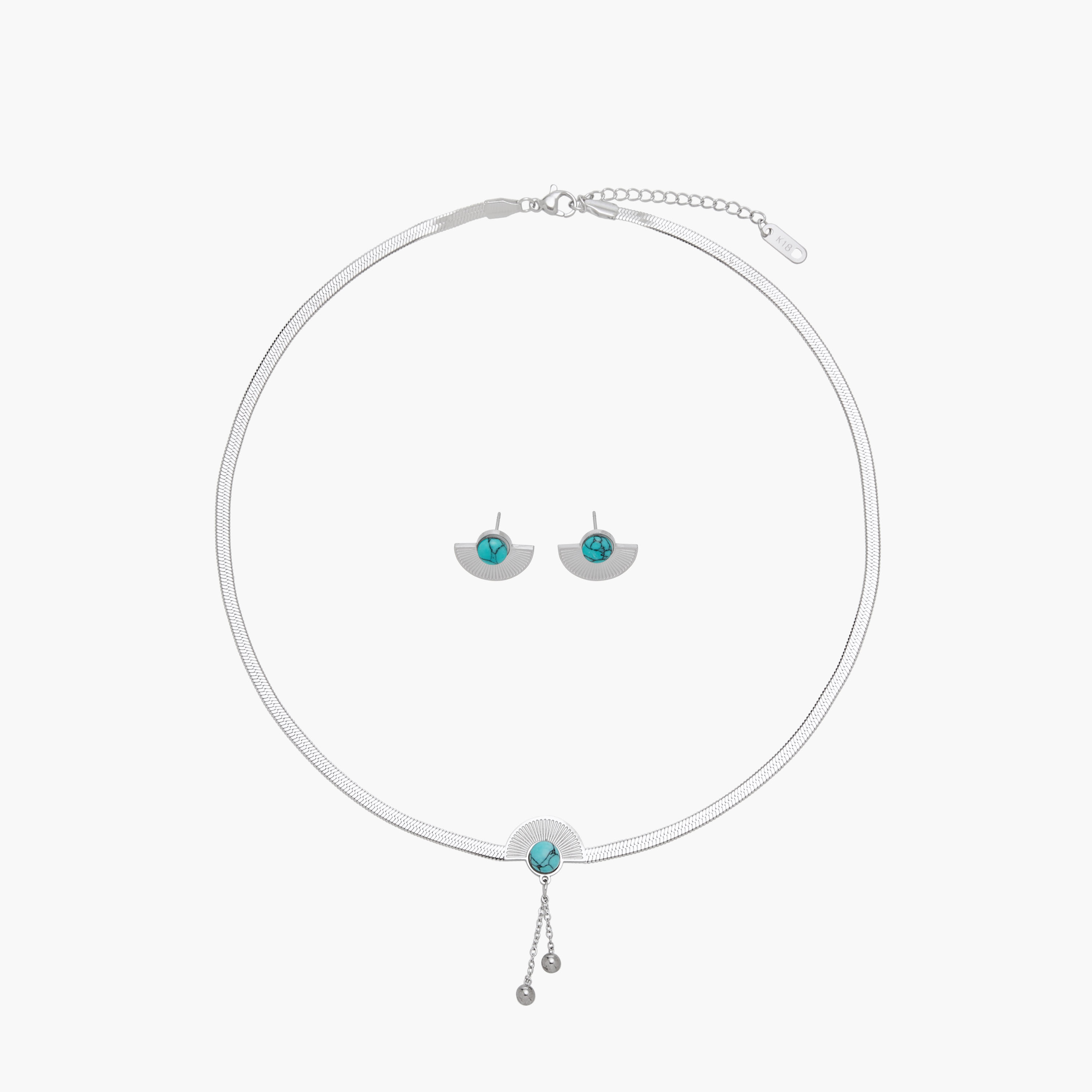 Embellished Pendant Necklace and Earrings Set-women-watchesandjewellery-jewellery-jewellerysets-image-1