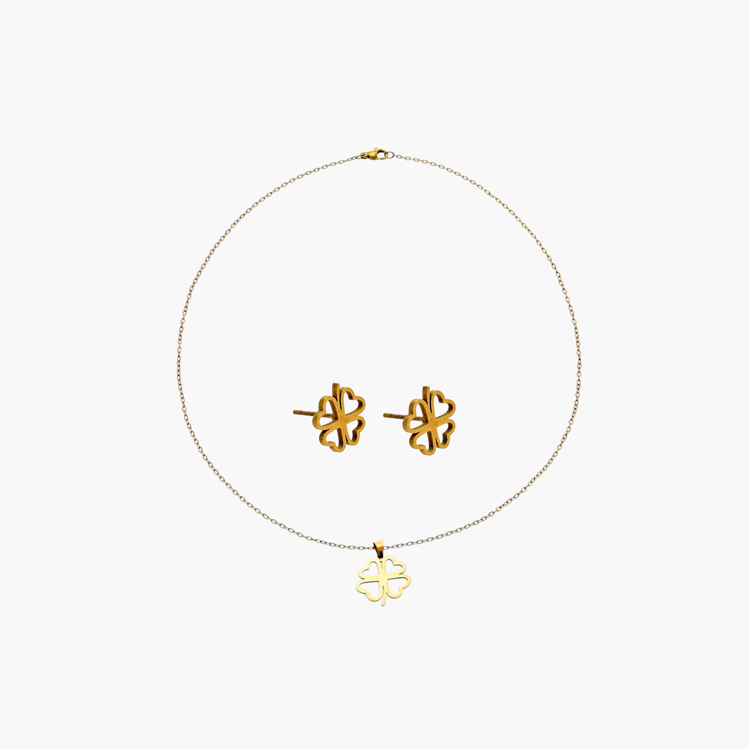 طقم عقد بدلاية مع حلق ميتاليك-women-watchesandjewellery-jewellery-jewellerysets-image-1