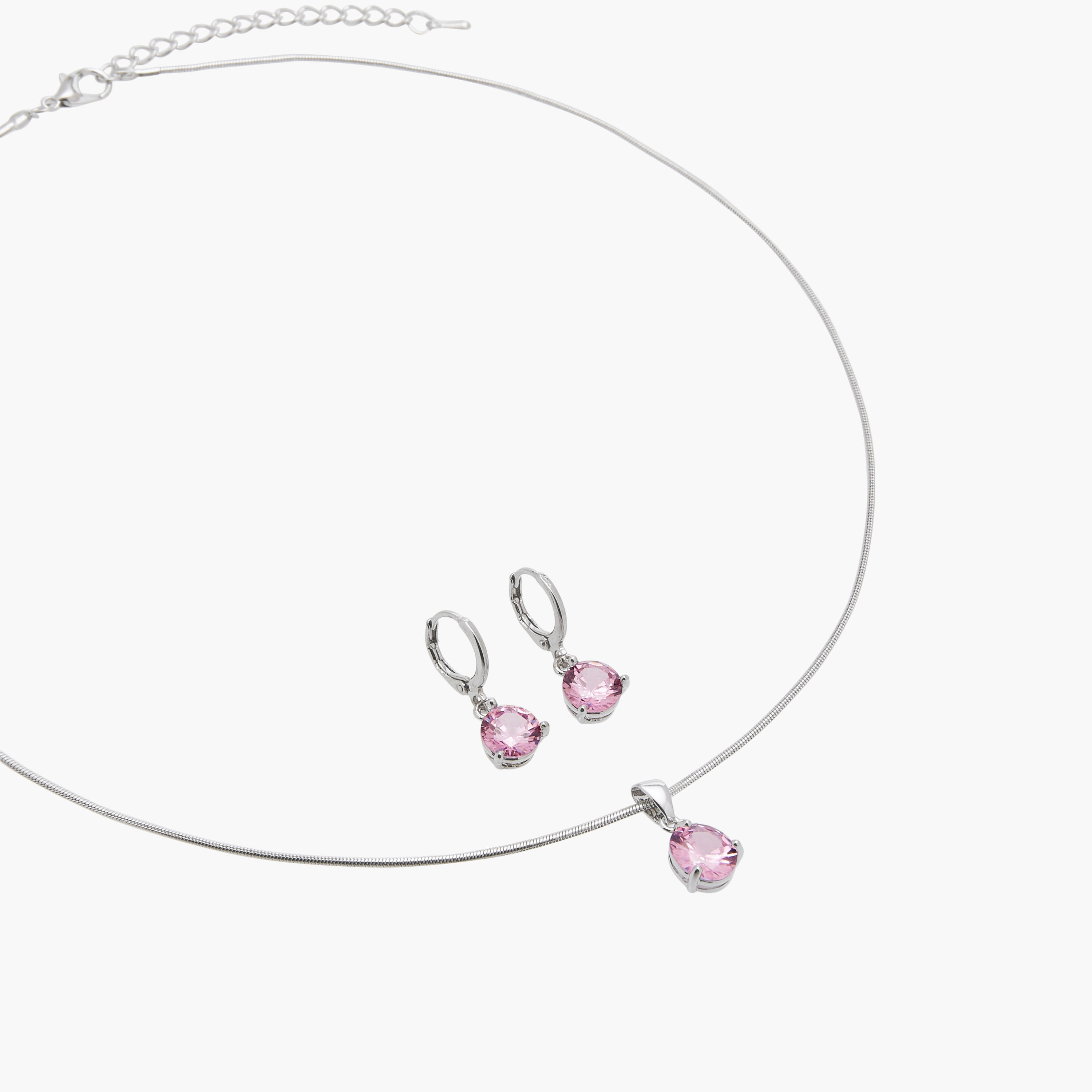 طقم حلق وعقد بدلاية مزينة-women-watchesandjewellery-jewellery-jewellerysets-image-3