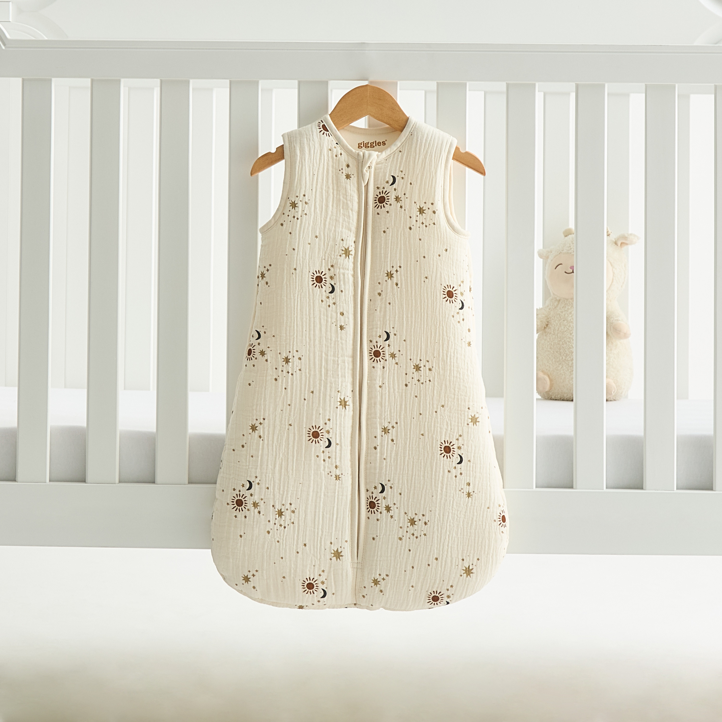 Giggles Muslin Printed 2 TOG Sleeping Bag with Zip Closure-baby-nursery-blanketsandswaddles-swaddlesandsleepingbags-image-1