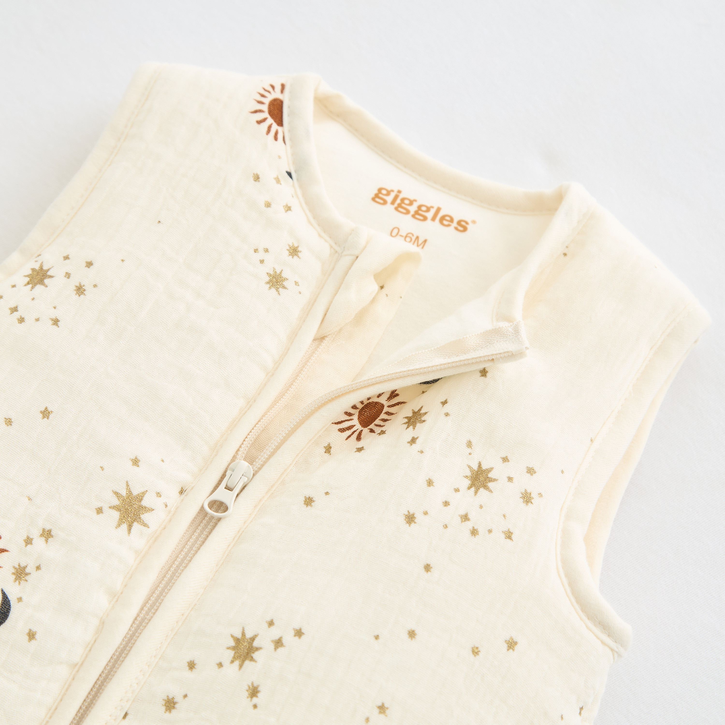 Giggles Muslin Printed 2 TOG Sleeping Bag with Zip Closure-baby-nursery-blanketsandswaddles-swaddlesandsleepingbags-image-5