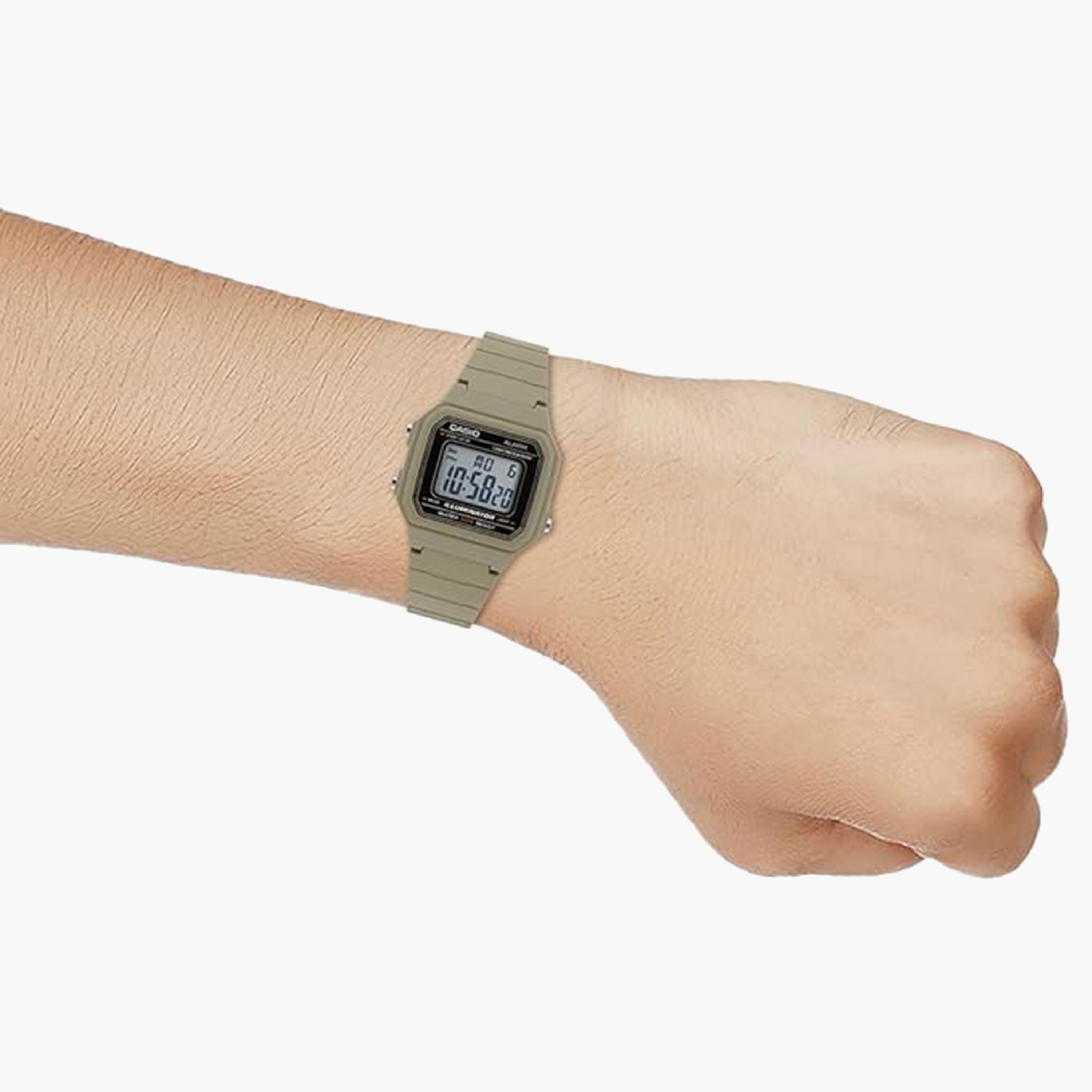 Casio Men's 43 MM Brown Digital Plastic Strap Watch | W-217H-5AVDF-men-watchesandjewellery-watches-image-4