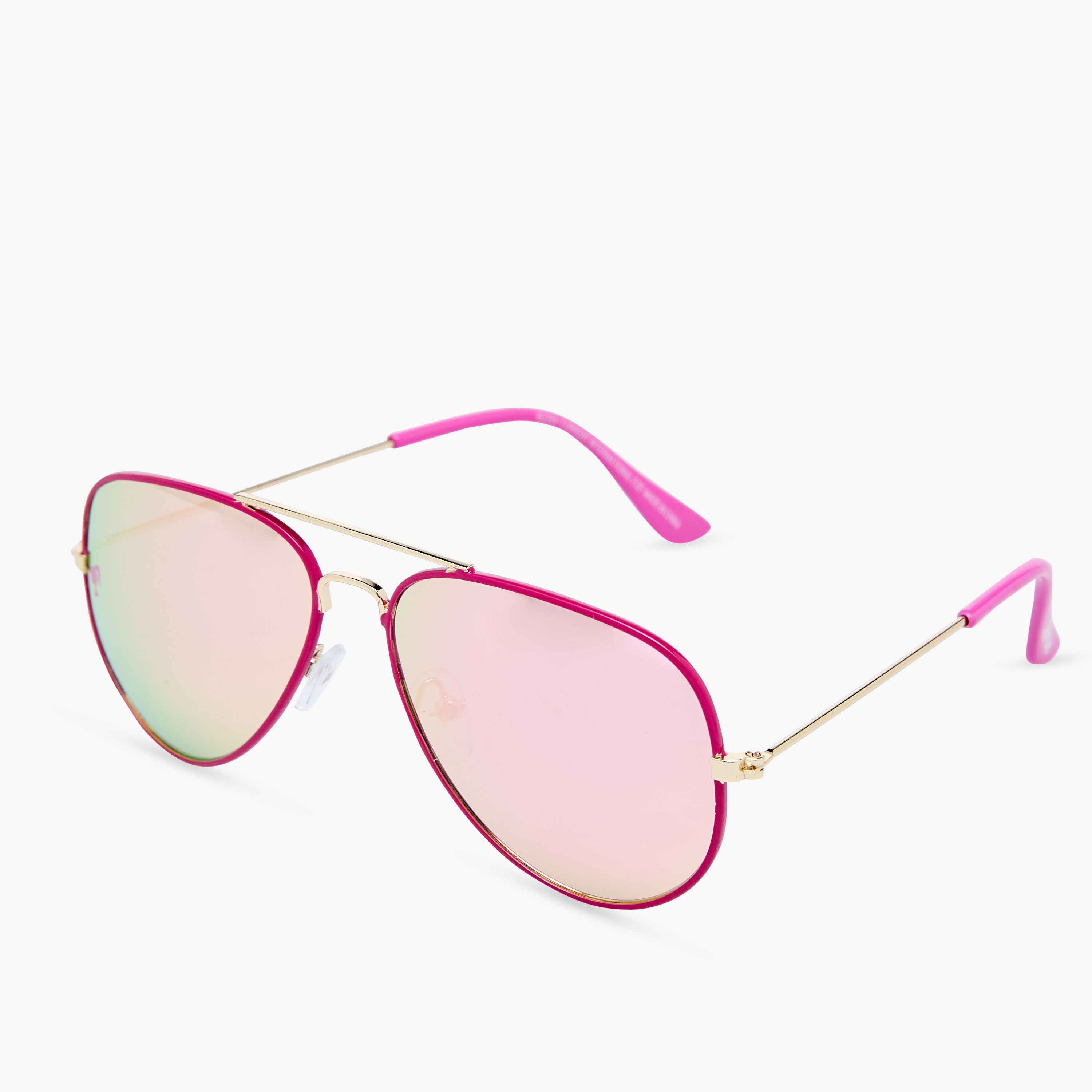 نظارة شمسية معدنية بإطار كامل سادة وعدسات ملونة ووسادات أنف من باربي-girls-accessories-sunglasses-image-5