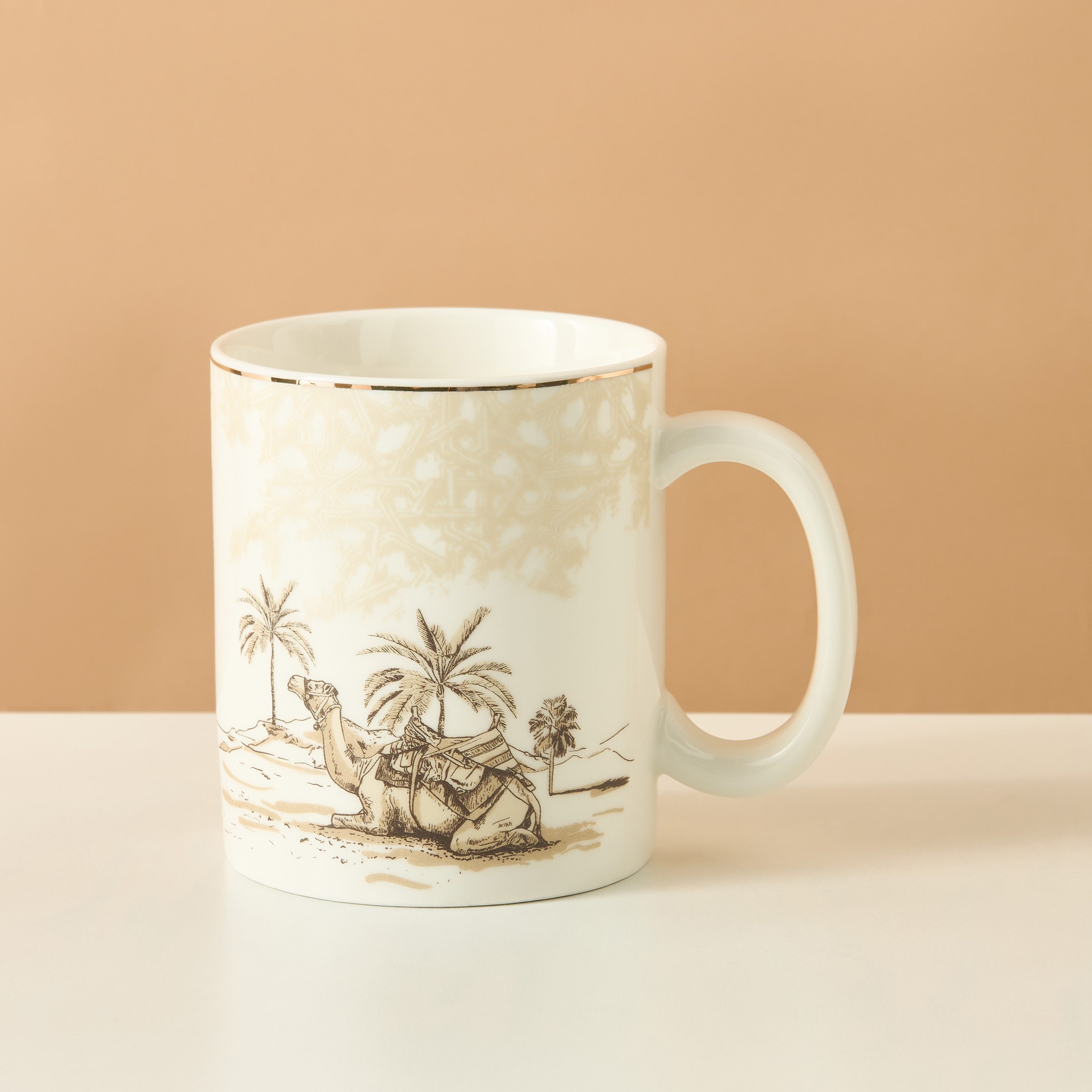 Camel Print New Bone China Mug with Handle - 380 ml-household-dining-teaandcoffee-mugsandcups-image-2