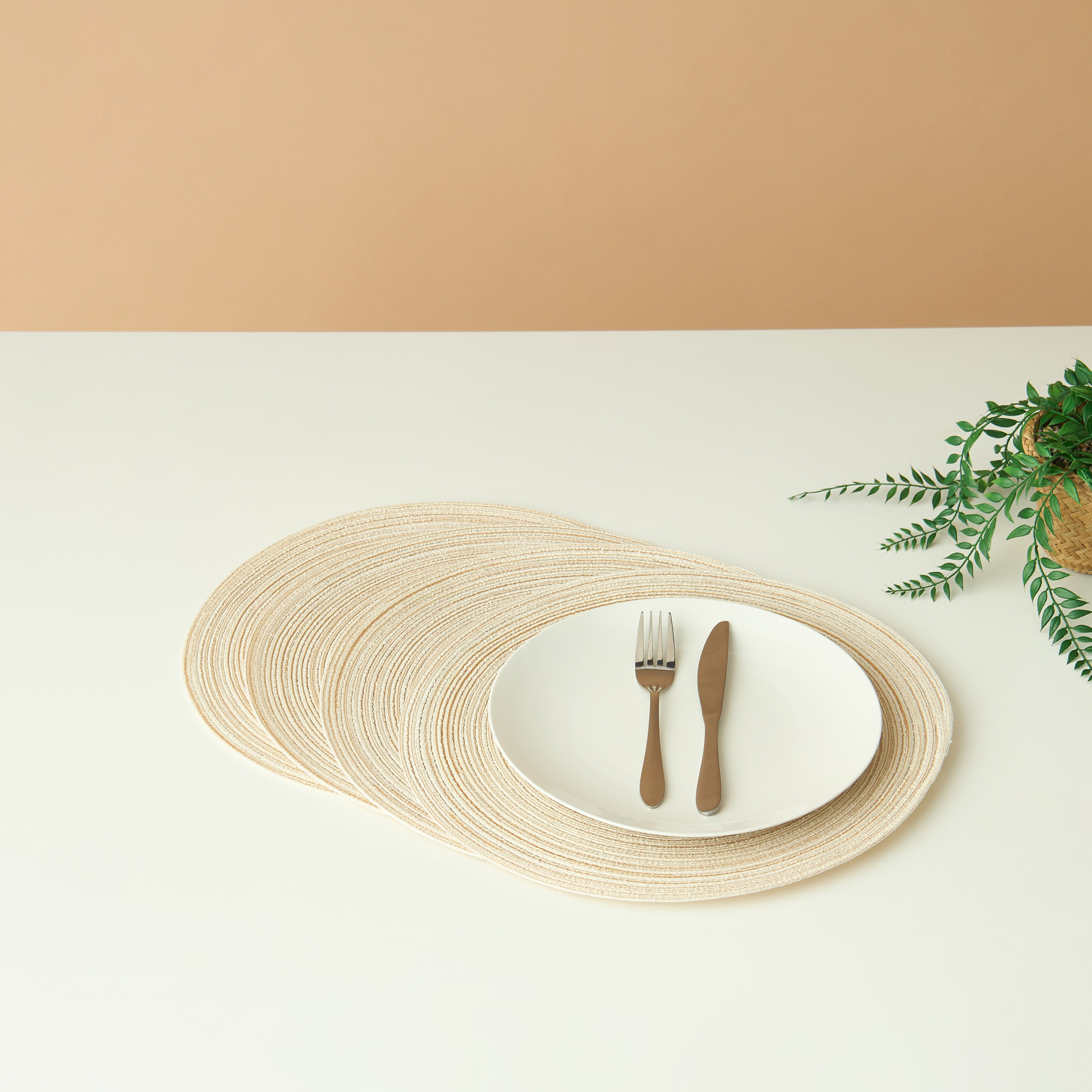 Textured 4-Piece Placemat Set - 38 cms-household-dining-tablelinen-placemats-image-2