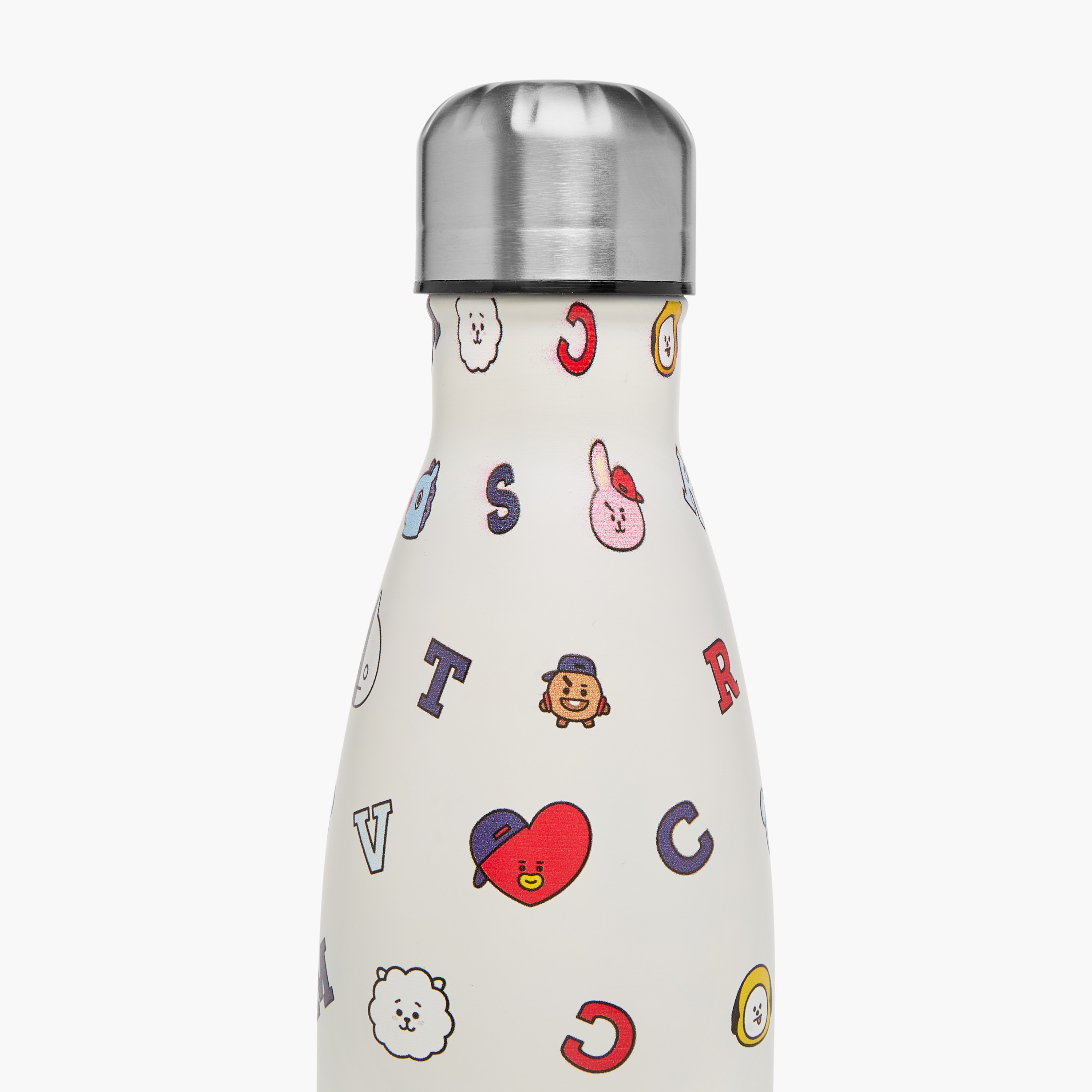 BT21 Printed Stainless Steel Water Bottle with Lid - 500 ml-school-waterbottles-image-3