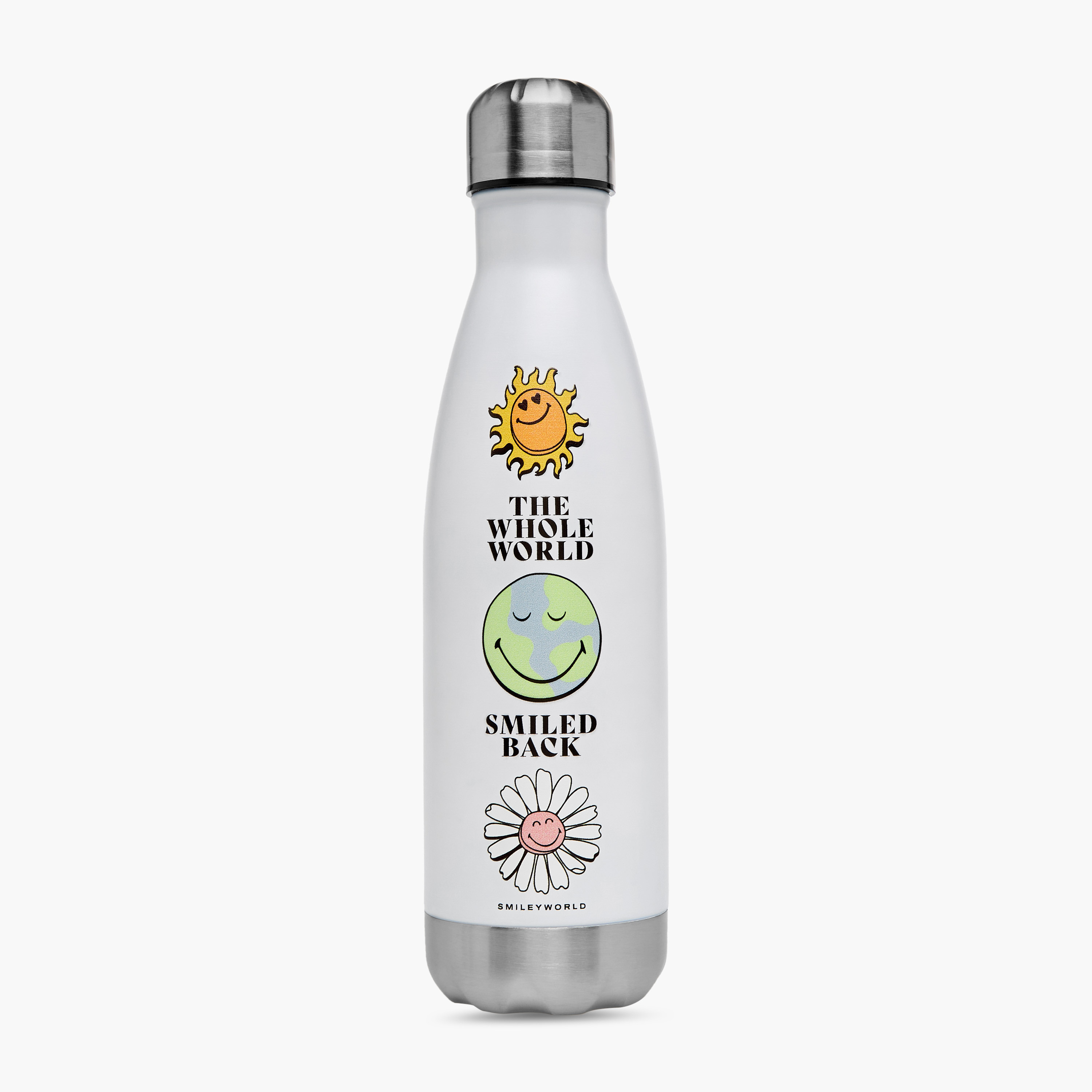SmileyWorld Print Stainless Steel Water Bottle - 500 ml-school-waterbottles-image-1