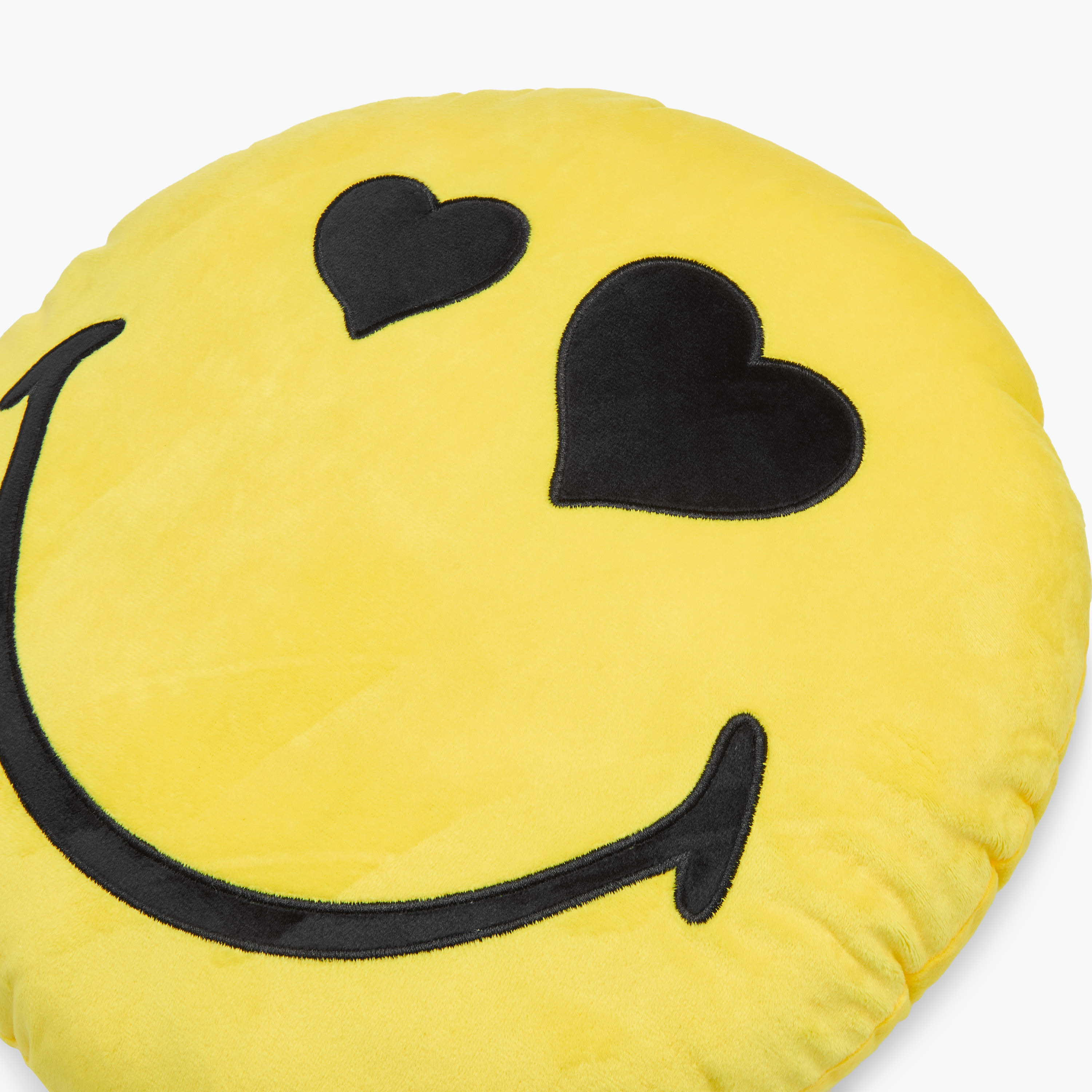 SmileyWorld Heart Eyes Velvet Cushion - 35 cms-household-cushionsandthrows-filledcushions-decorativecushions-image-2
