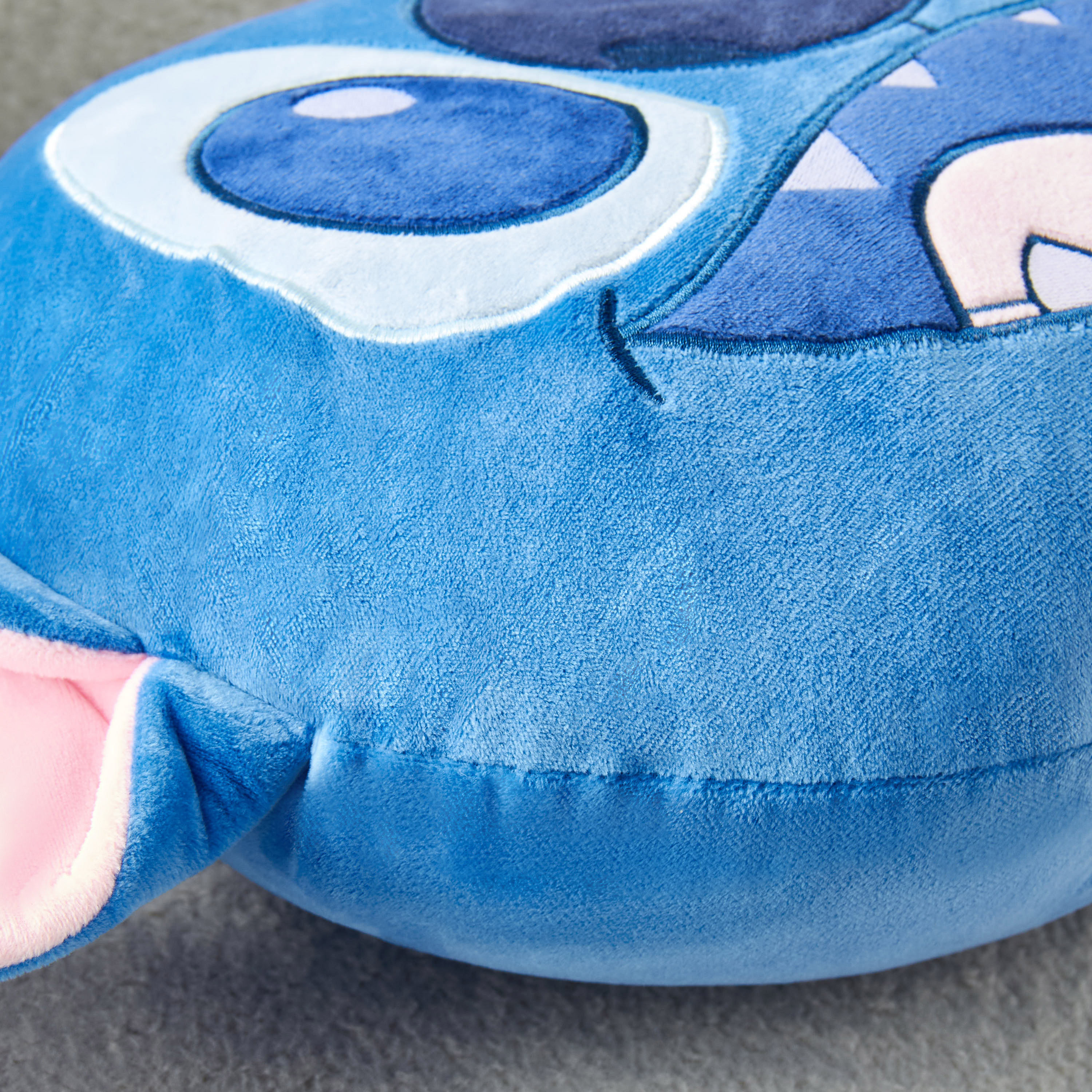 Stitch Shaped Velvet Cushion - 30x25 cm-household-cushionsandthrows-filledcushions-decorativecushions-image-3