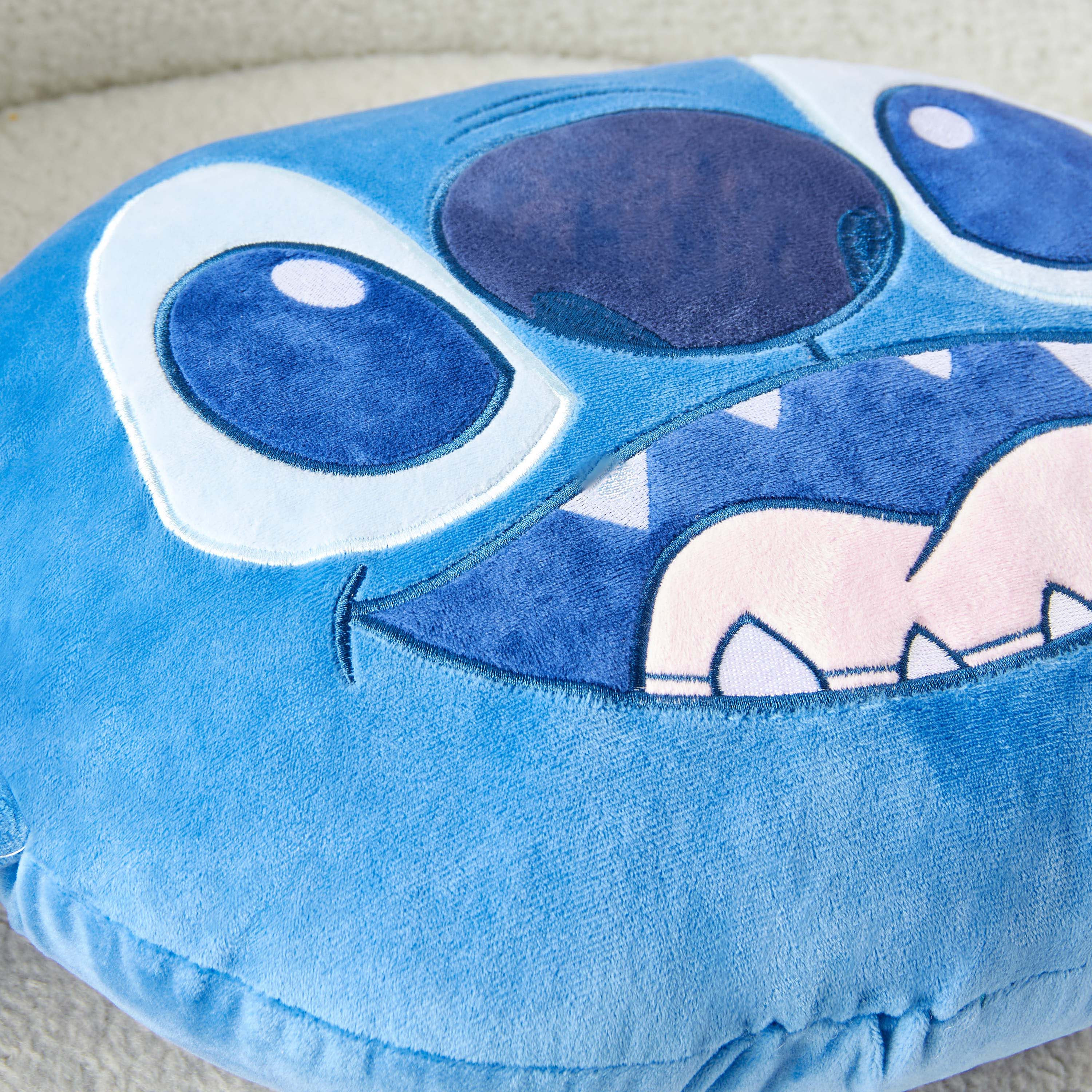 Stitch Shaped Velvet Cushion - 30x25 cm-household-cushionsandthrows-filledcushions-decorativecushions-image-4