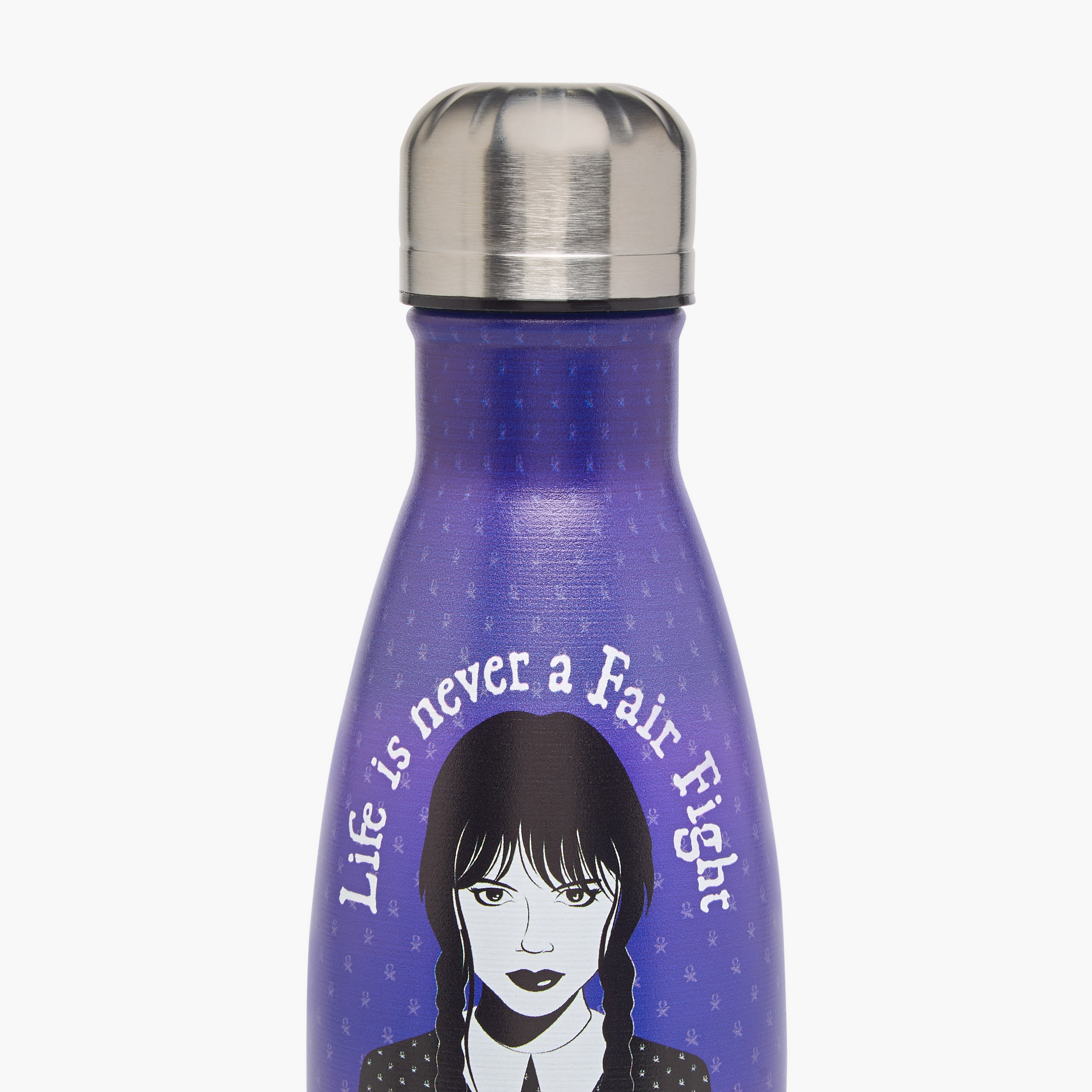Wednesday Print Stainless Steel Water Bottle - 500 ml-school-waterbottles-image-3