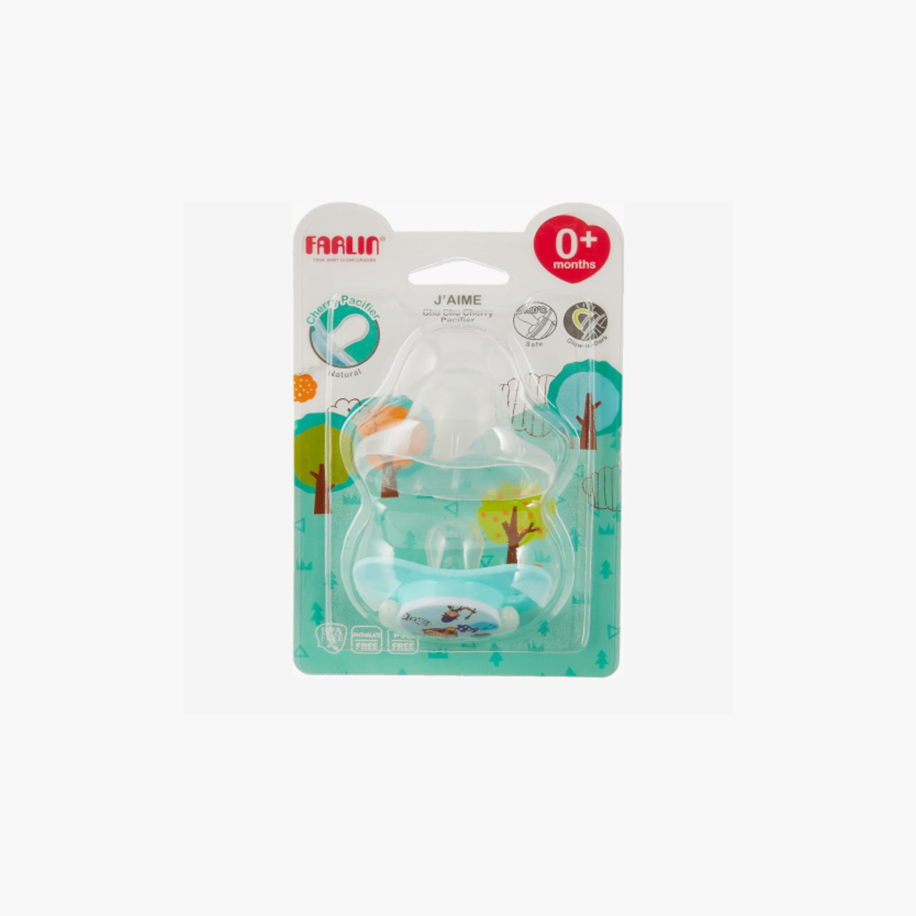 Farlin Chu Chu Cherry Pacifier - Green - 0 Months+-baby-feeding-pacifiers-image-3