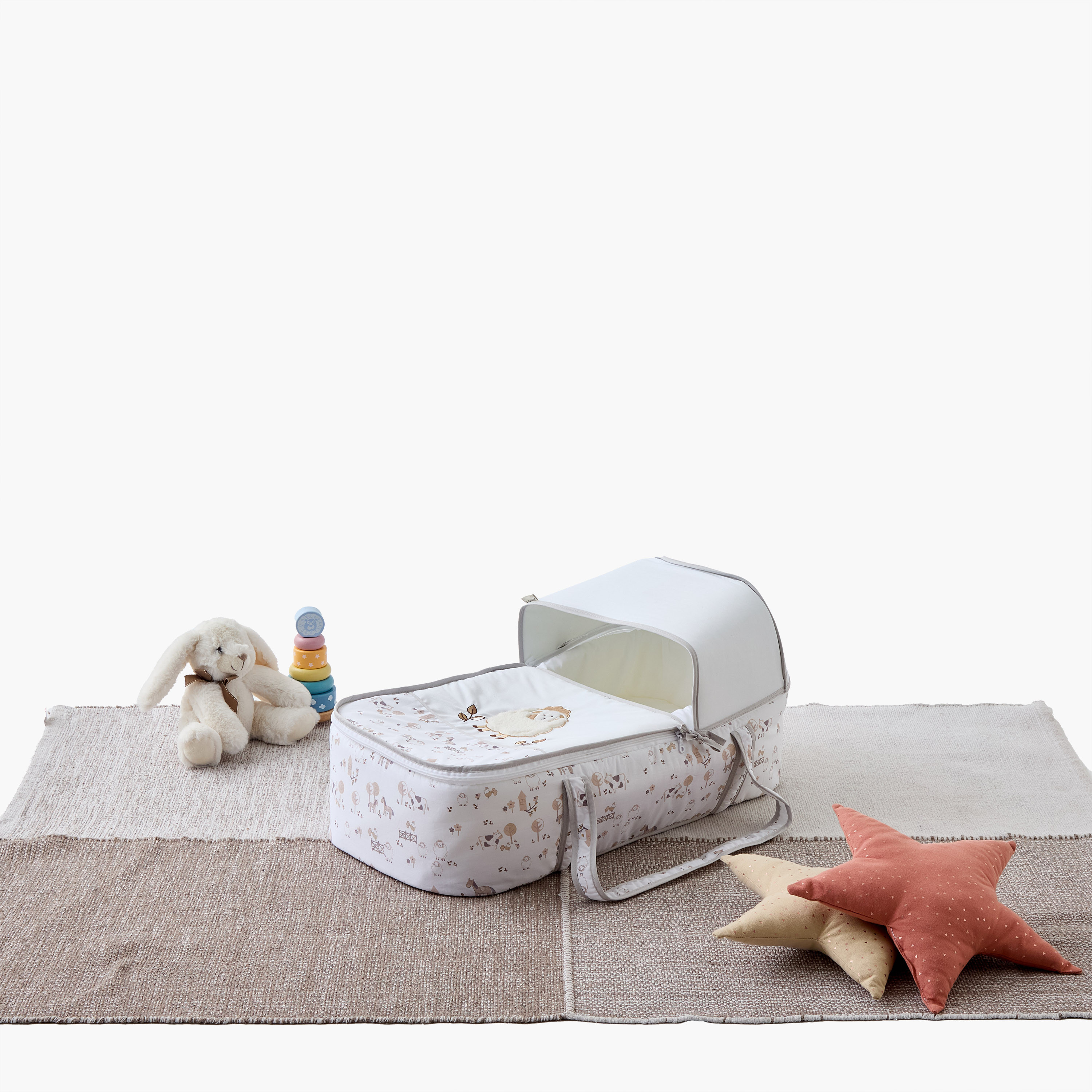 Juniors Jesse Printed Carry Cot with Canopy-baby-gear-carrycots-image-9
