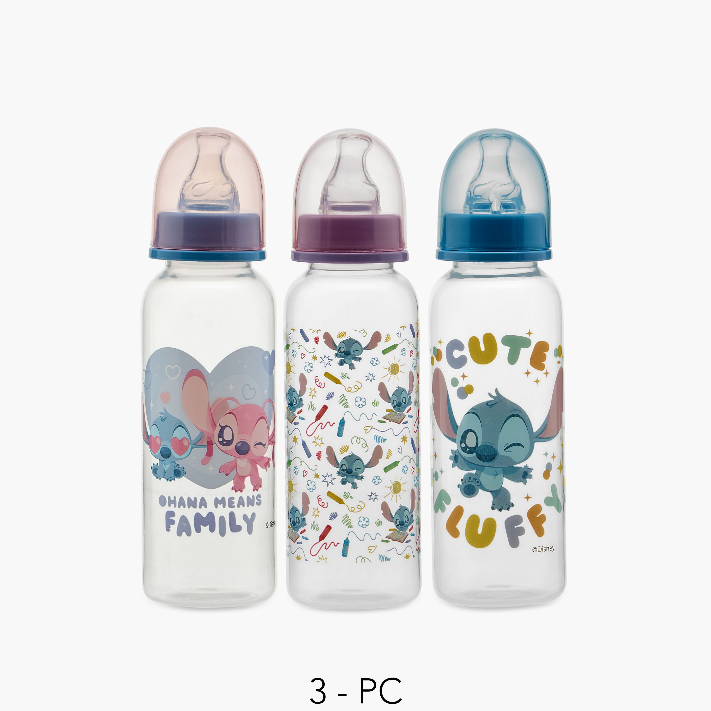 Disney Mickey and Friends Print 3-Piece Feeding Bottle Set-baby-feeding-feedingbottles-bottlesandteats-image-1