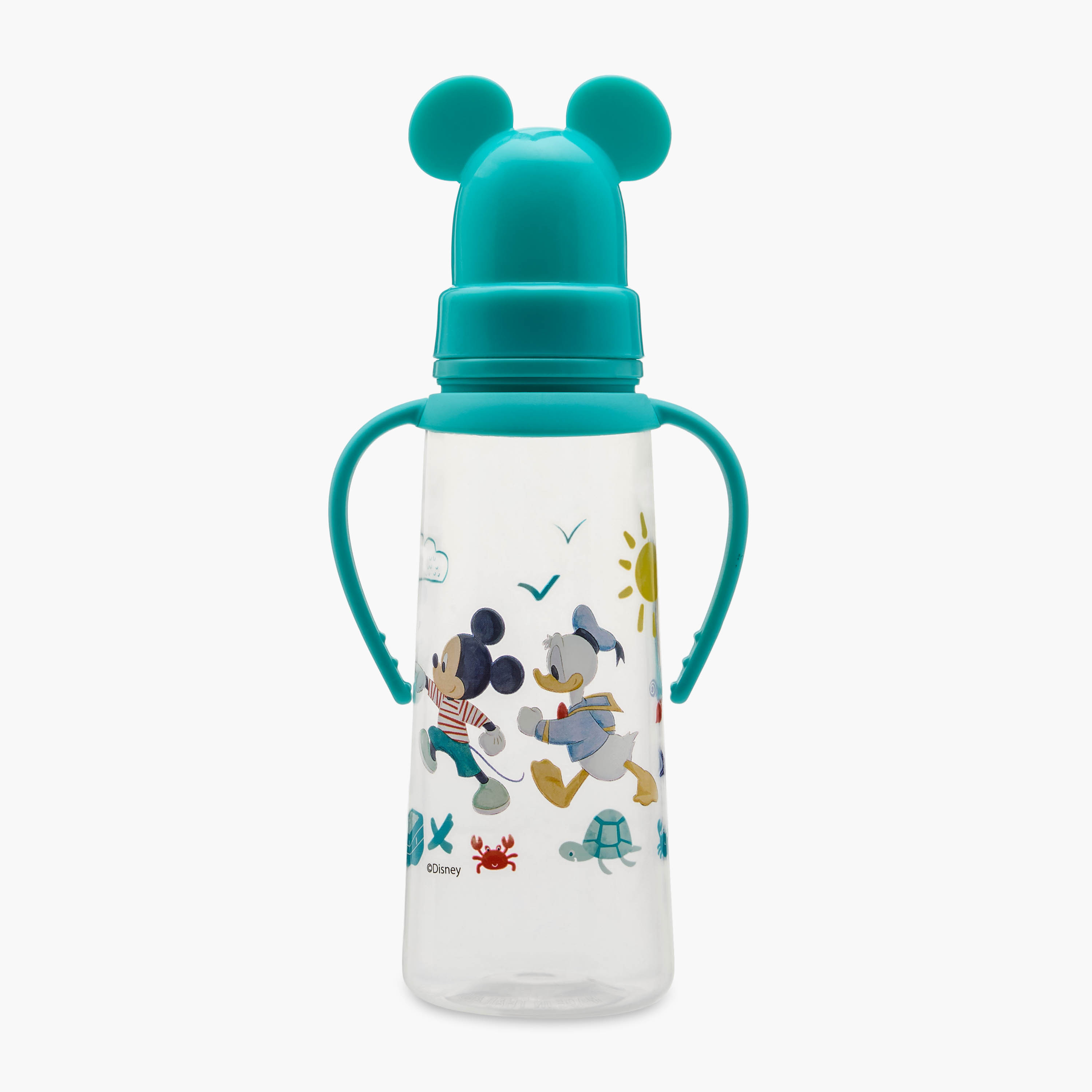 Disney Mickey Mouse and Donald Duck Print Feeding Bottle with Handle-baby-feeding-feedingbottles-bottlesandteats-image-1