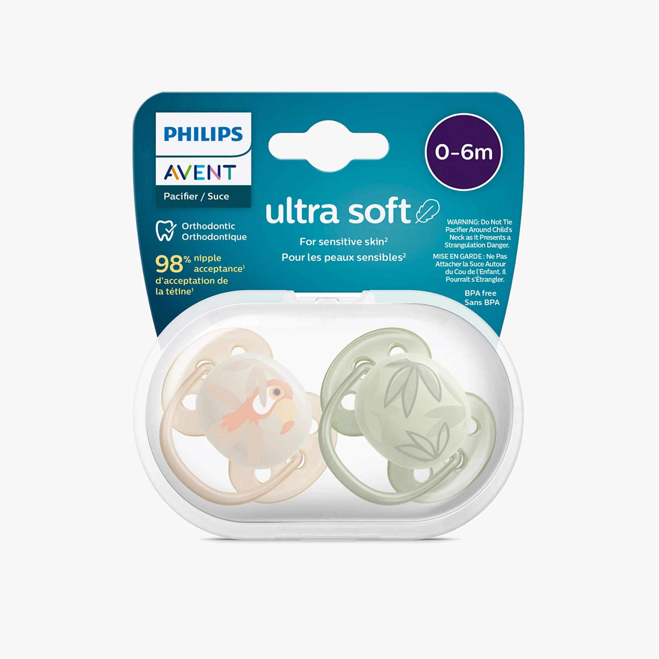 Philips Avent 2-Piece Printed Soother Set - 0-6 months-baby-feeding-pacifiers-image-4