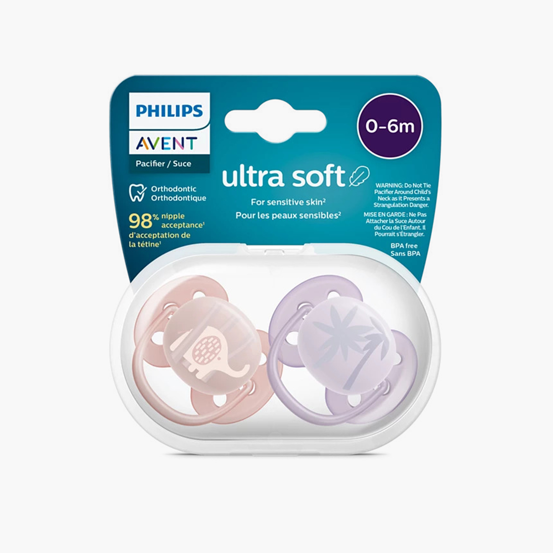 Philips Avent 2-Piece Ultra Soft Pacifier Set - 0-6 months-baby-feeding-pacifiers-image-3