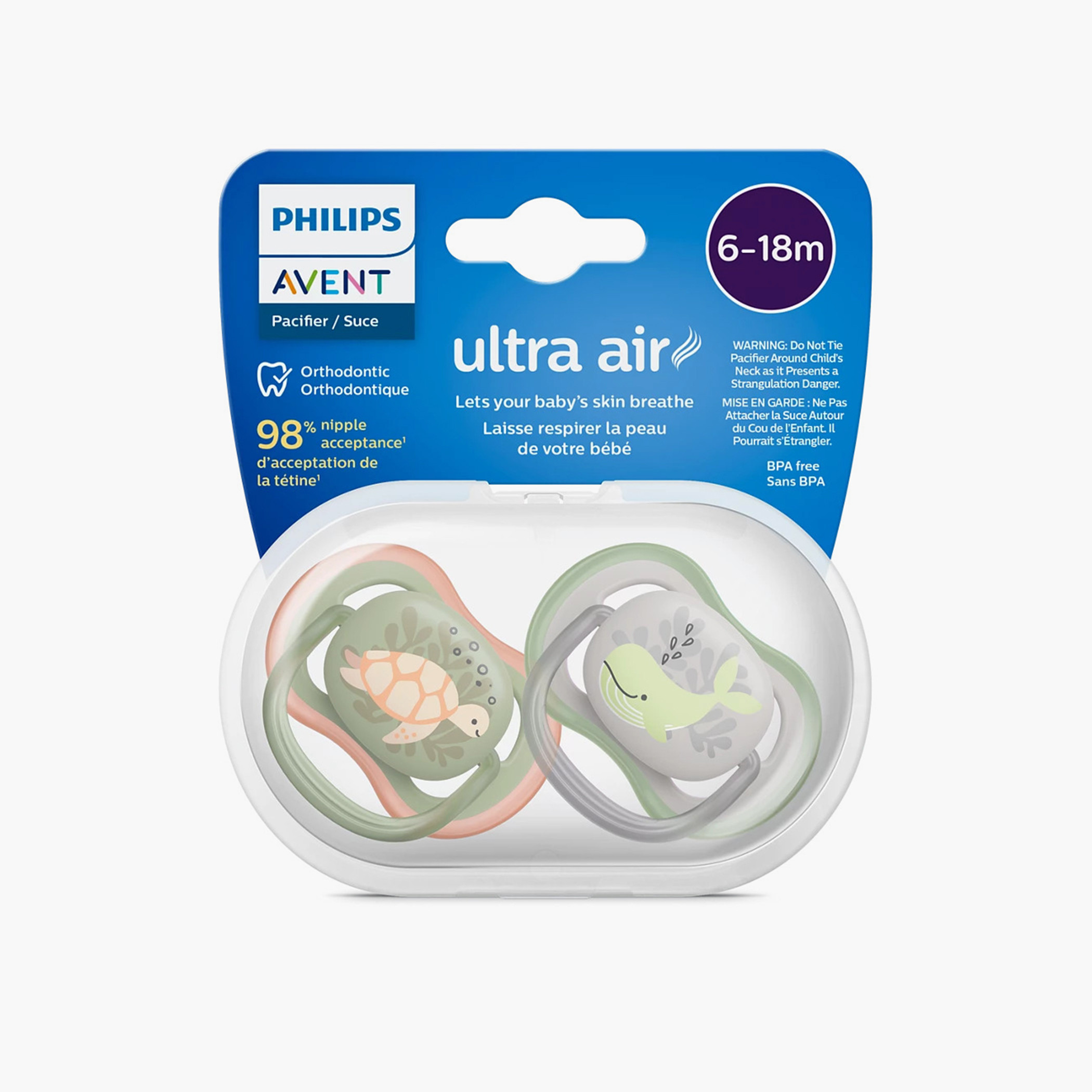 Philips Avent 2-Piece Printed Soother Set - 6-18 months-baby-feeding-pacifiers-image-3