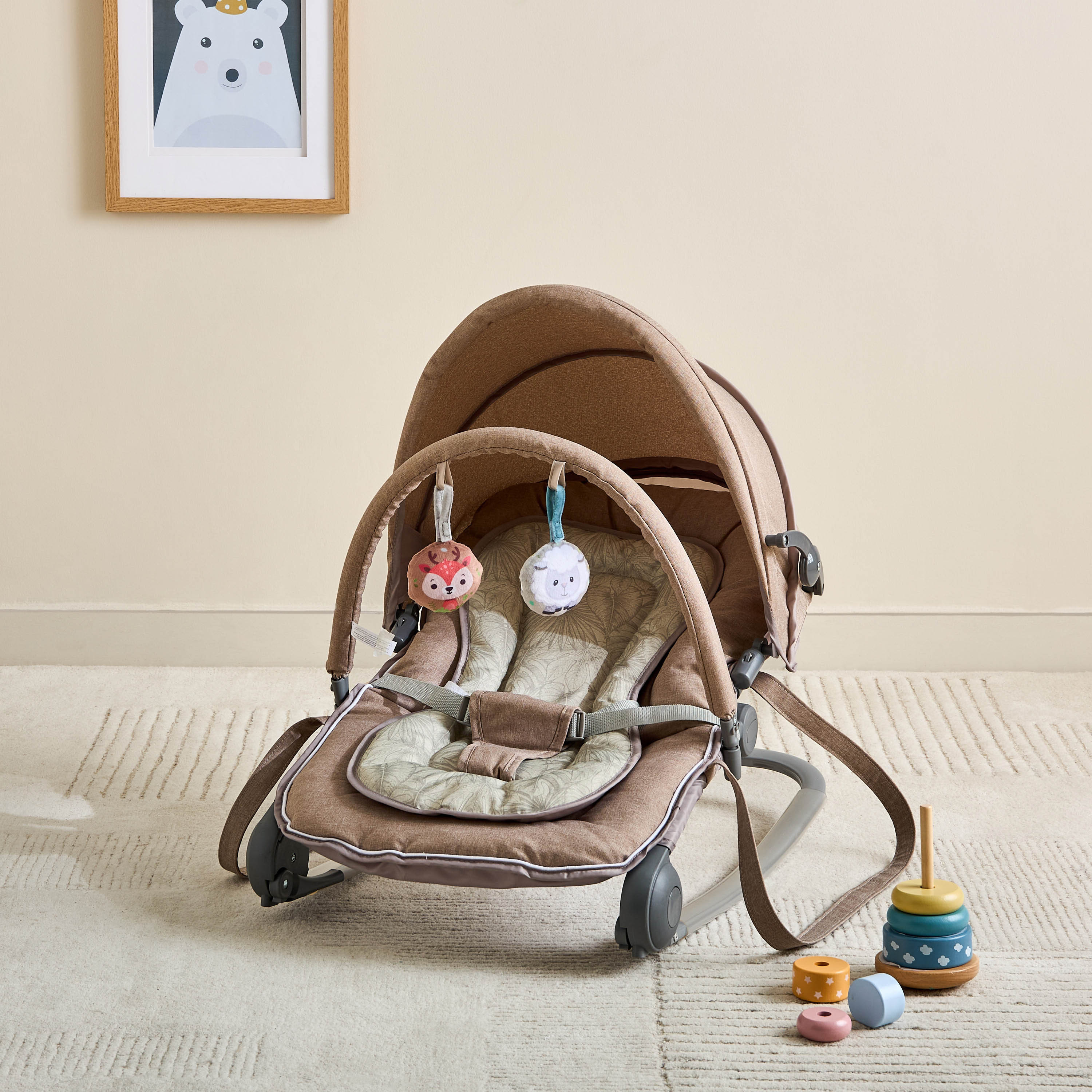 كرسي هزاز جريت مع مظلة وألعاب من جونيورز-baby-infantactivity-rockers-image-1