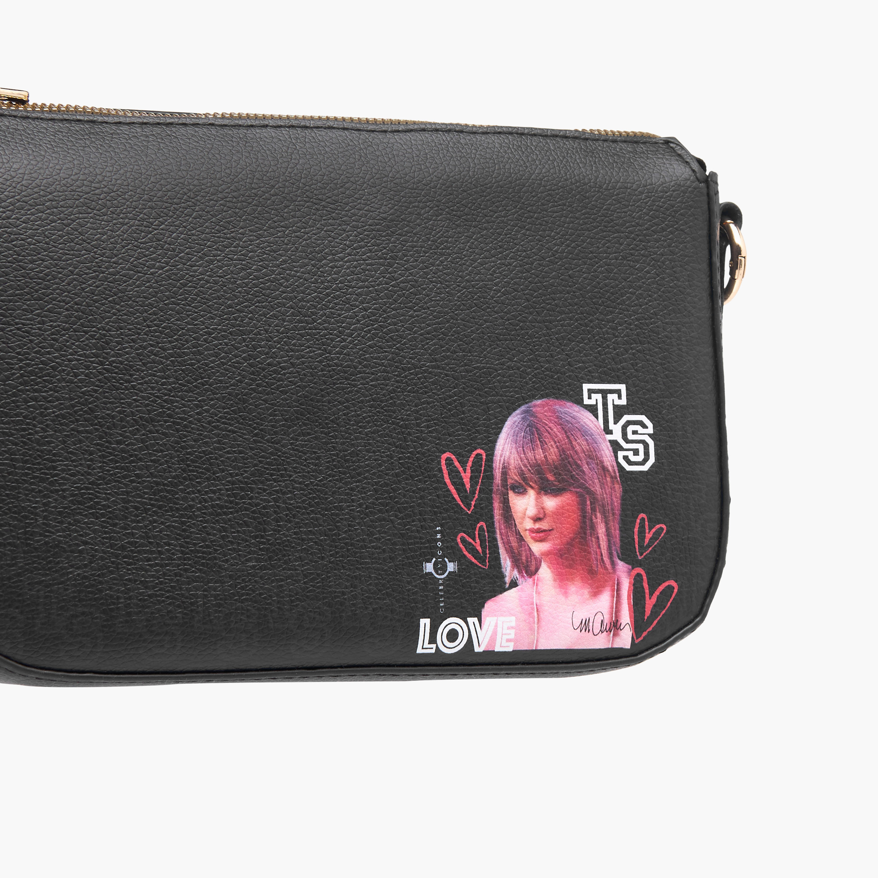 شنطة كتف بحزام قابل للإزالة وسحاب إغلاق وطبعات تايلور سويفت من ساشا-women-bagsandwallets-handbags-image-5