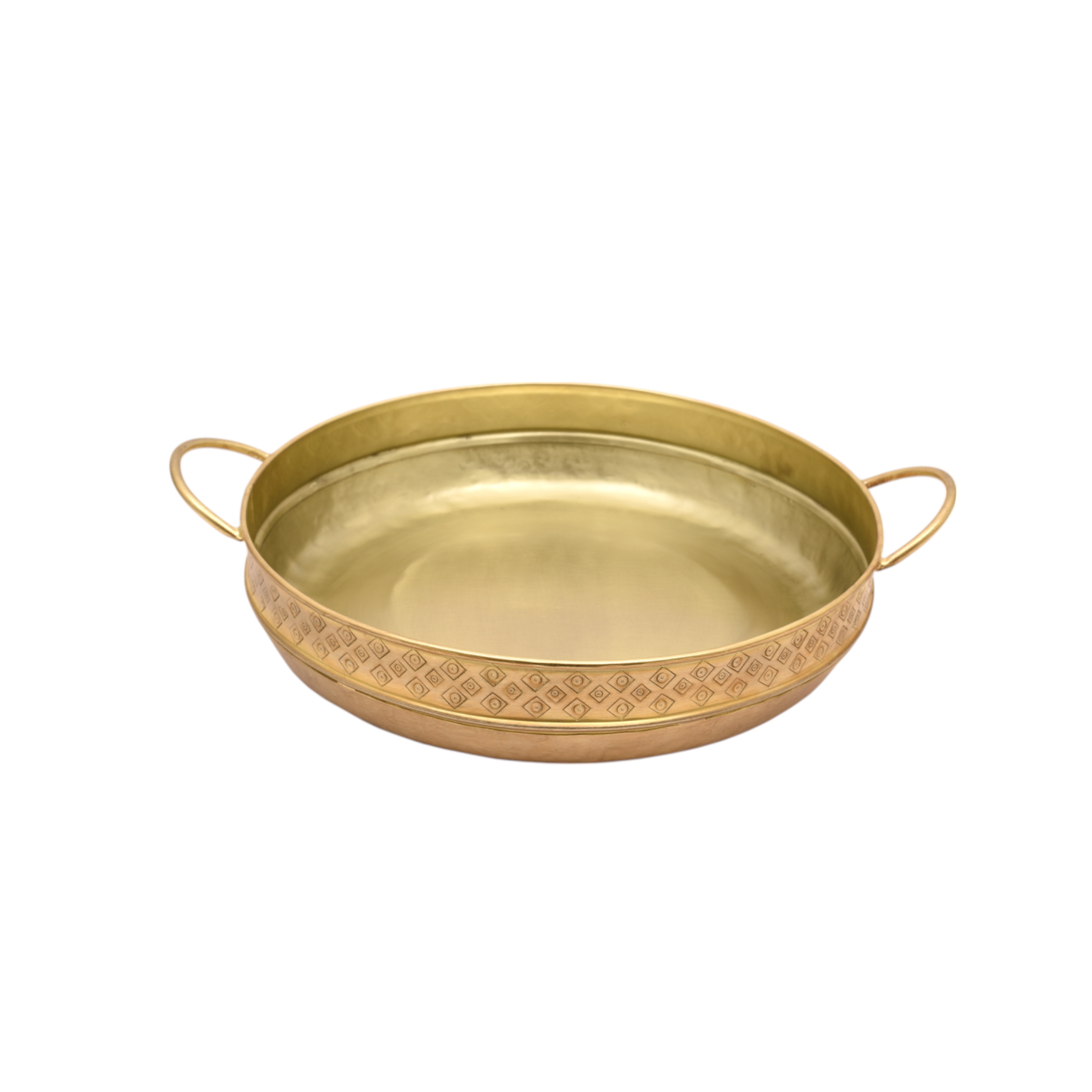 صينية معدن بيضاوية بمقابض من لايف ستايل - 38x31 سم-household-dining-serveware-servingtrays-image-1