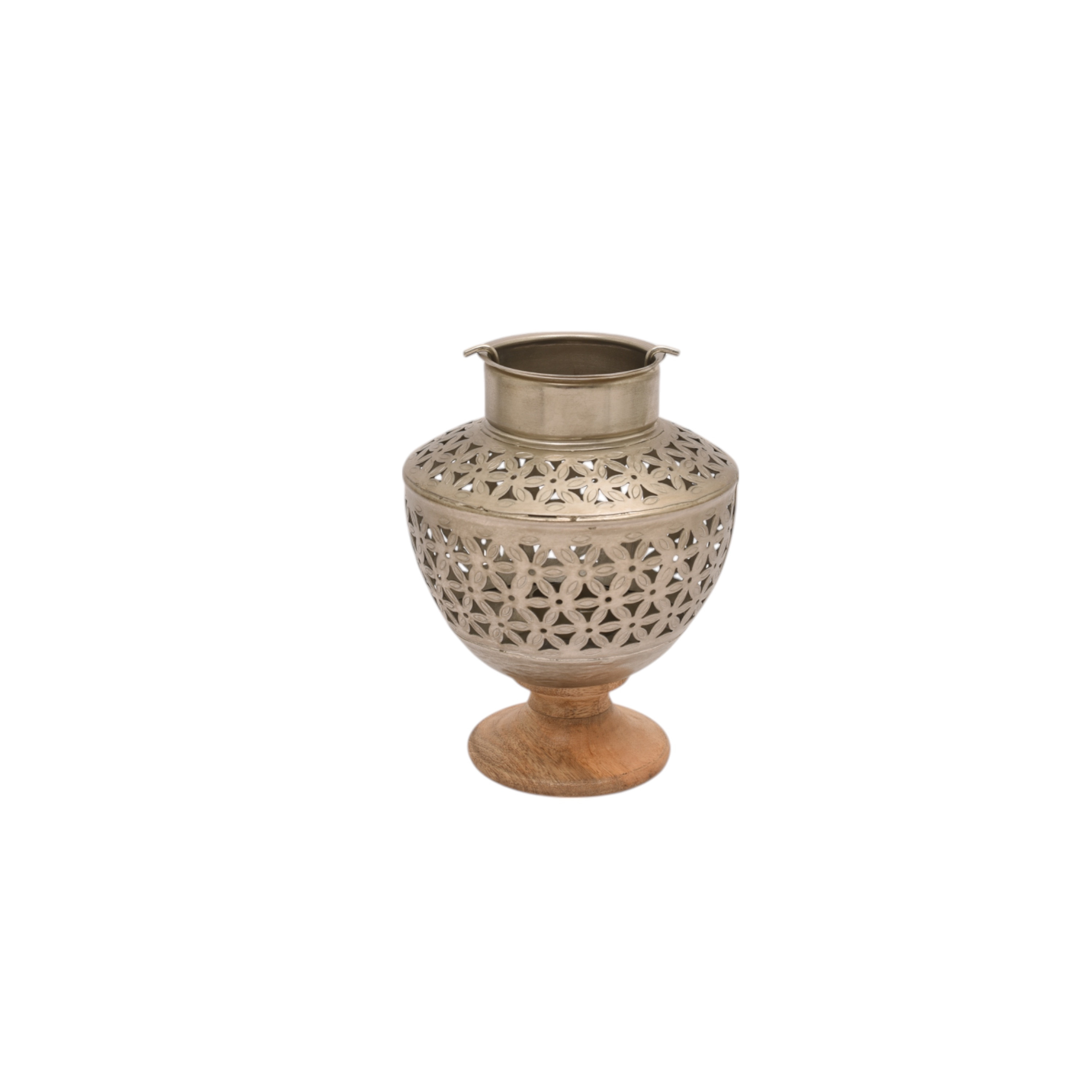 حامل شموع معدن بتصاميم مفرغة من لايف ستايل - 19 سم-household-decor-candleholdersandlanterns-image-1