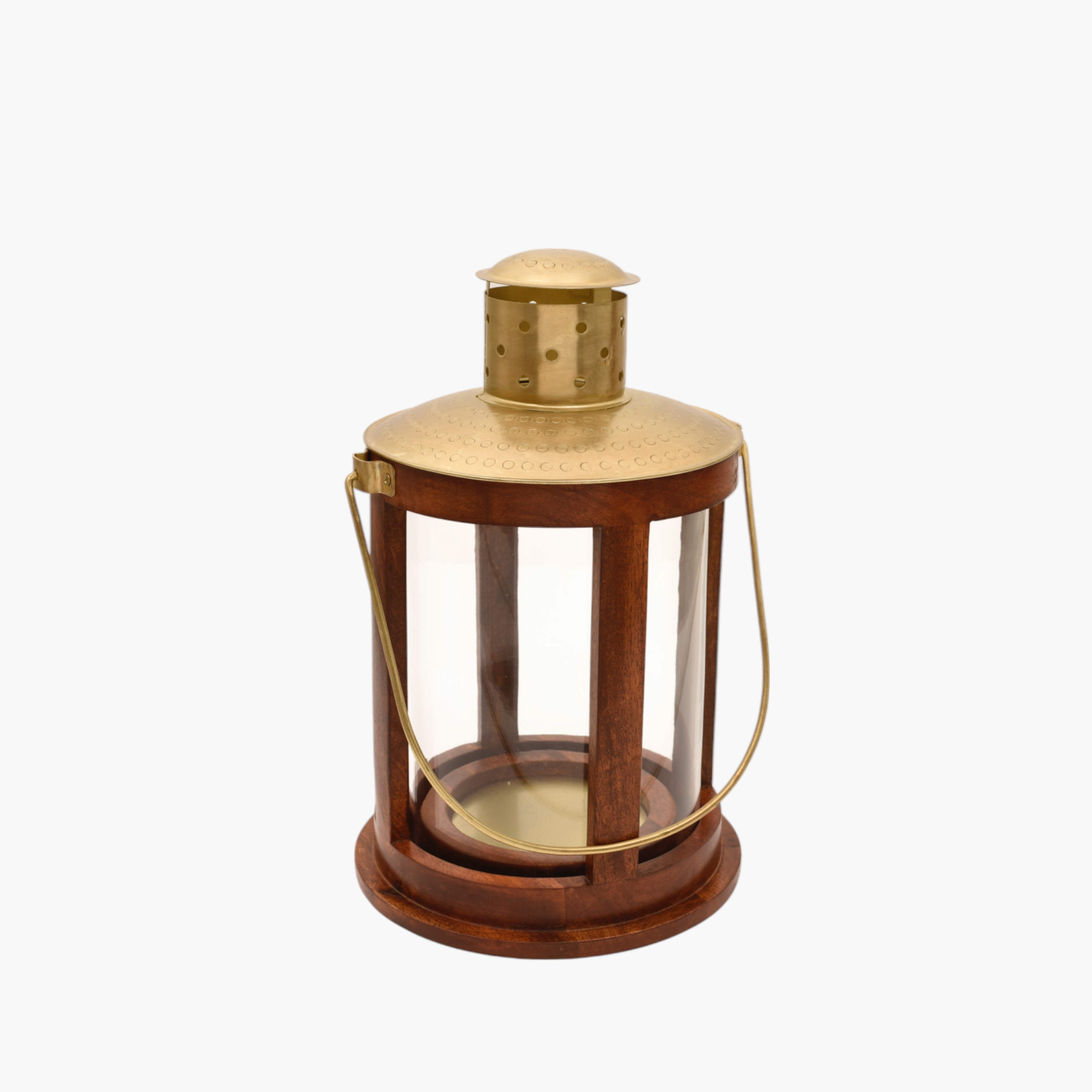 Crafted by Lifestyle by Lifestyle Wooden Lantern - 39 cms-household-decor-candleholdersandlanterns-image-1
