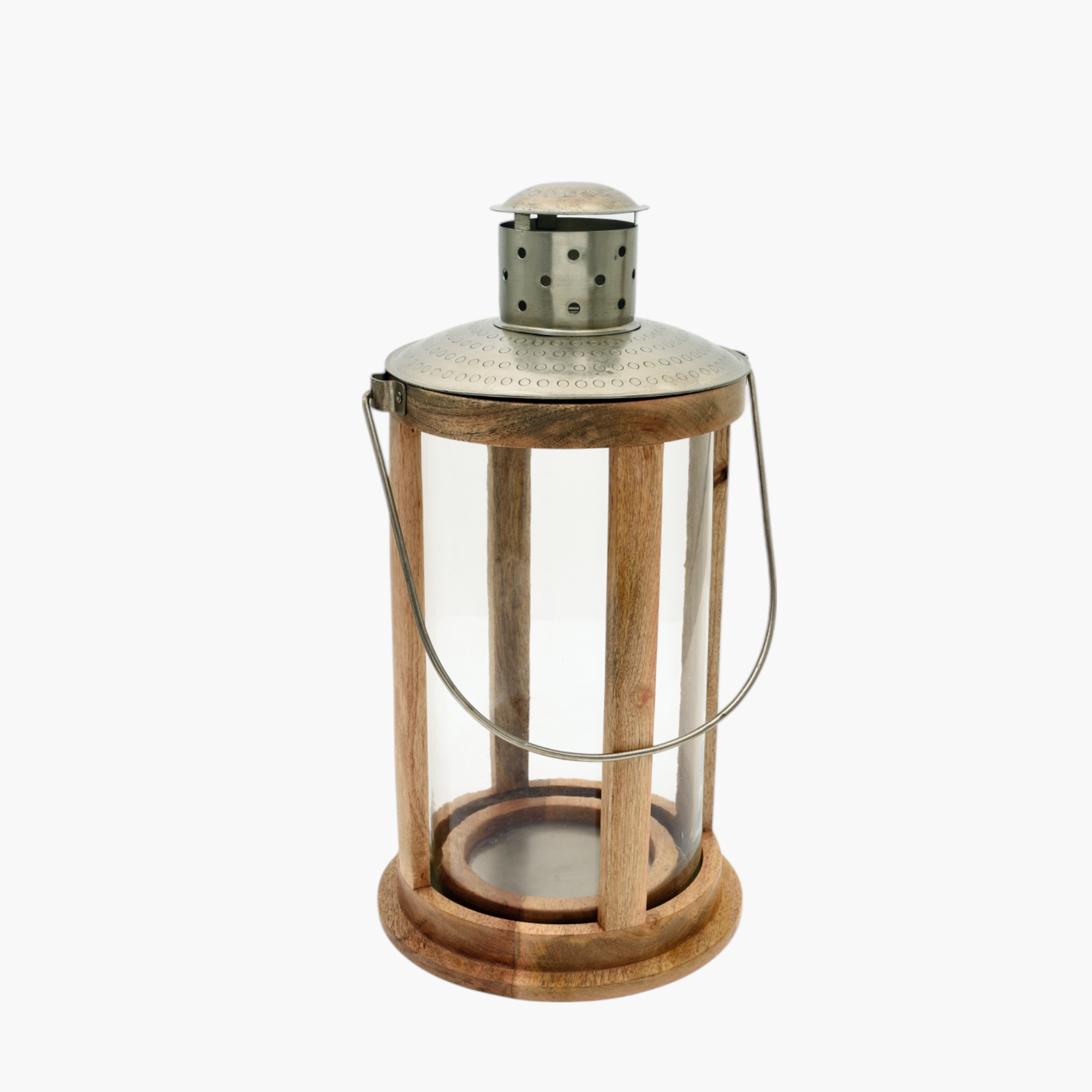 فانوس بإطار خشب بمقبض صنع بواسطة لايف ستايل - 49 سم-household-decor-candleholdersandlanterns-image-1