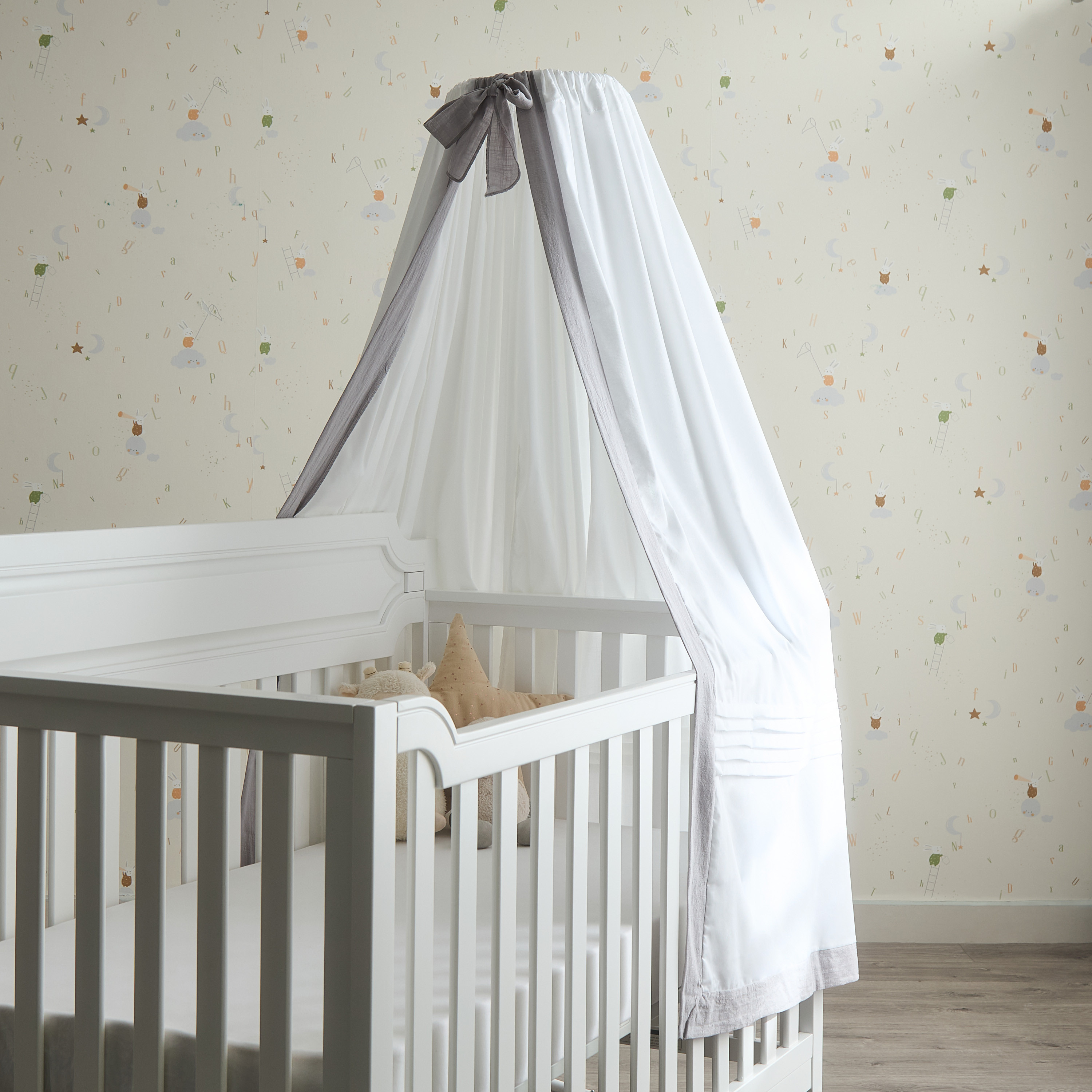 مظلة سرير سادة مع أربطة من جونيورز-baby-nursery-furniture-cribsandbeds-cribaccessories-image-6