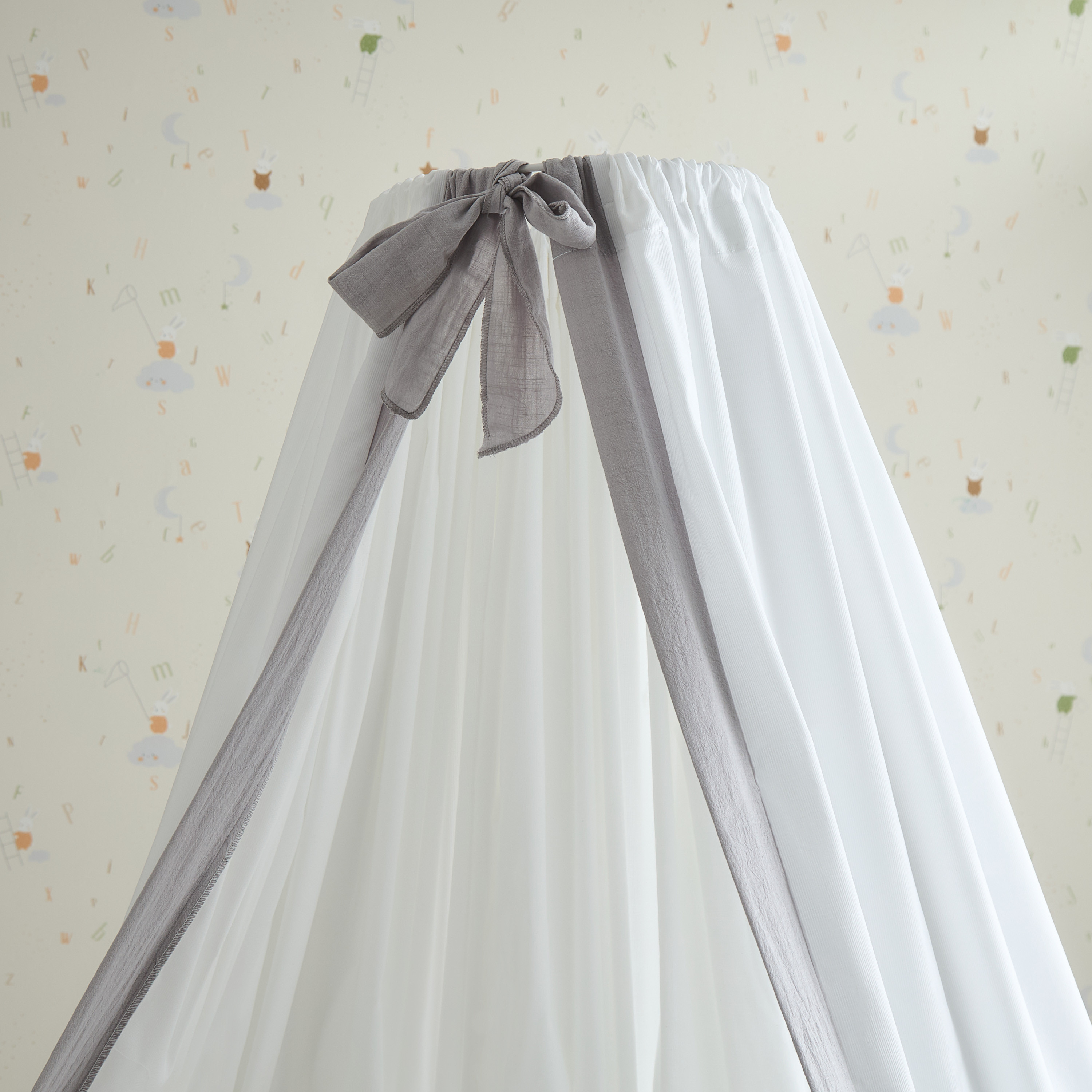 مظلة سرير سادة مع أربطة من جونيورز-baby-nursery-furniture-cribsandbeds-cribaccessories-image-3