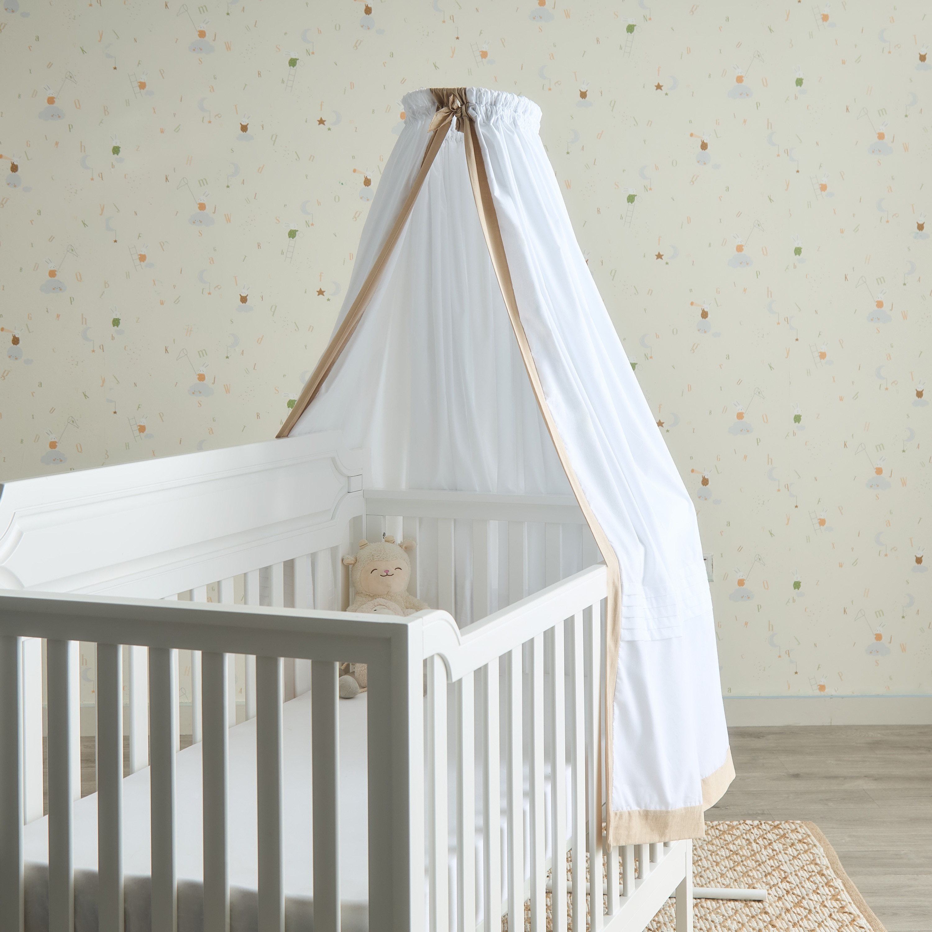 Juniors Solid Canopy with Tie-Ups-baby-nursery-furniture-cribsandbeds-cribaccessories-image-1