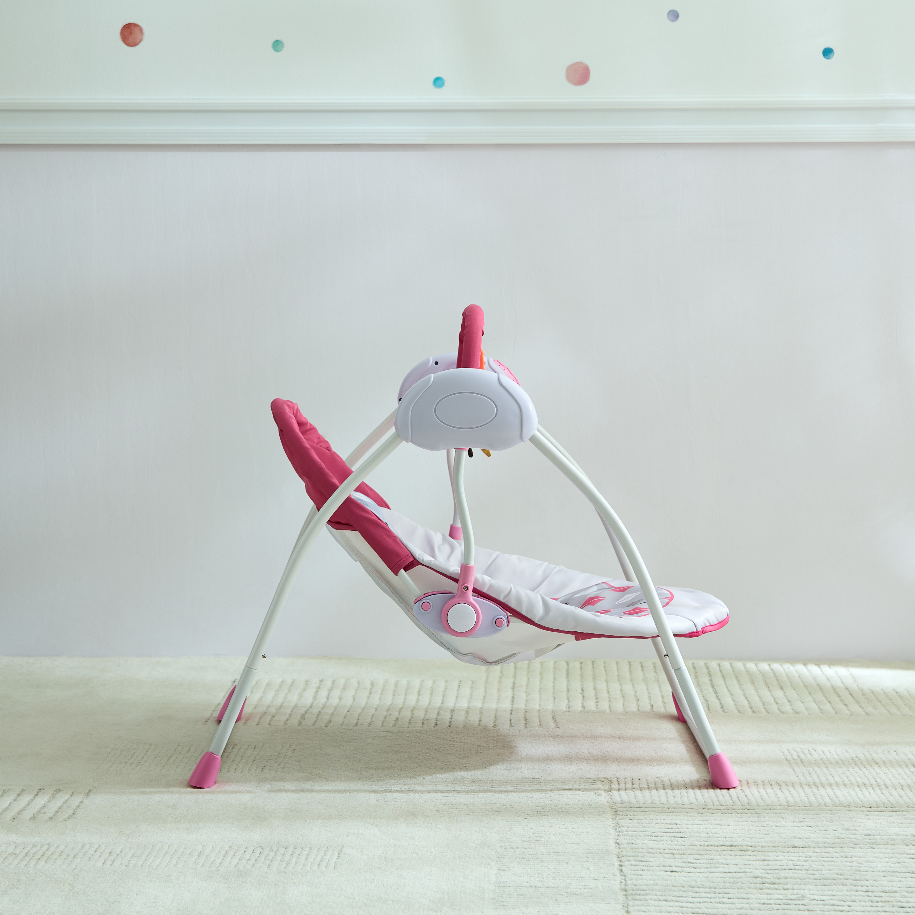 كرسي هزاز للأطفال بجهاز تحكم عن بعد مع ناموسية من ليتل بلومرز-baby-infantactivity-rockers-image-3