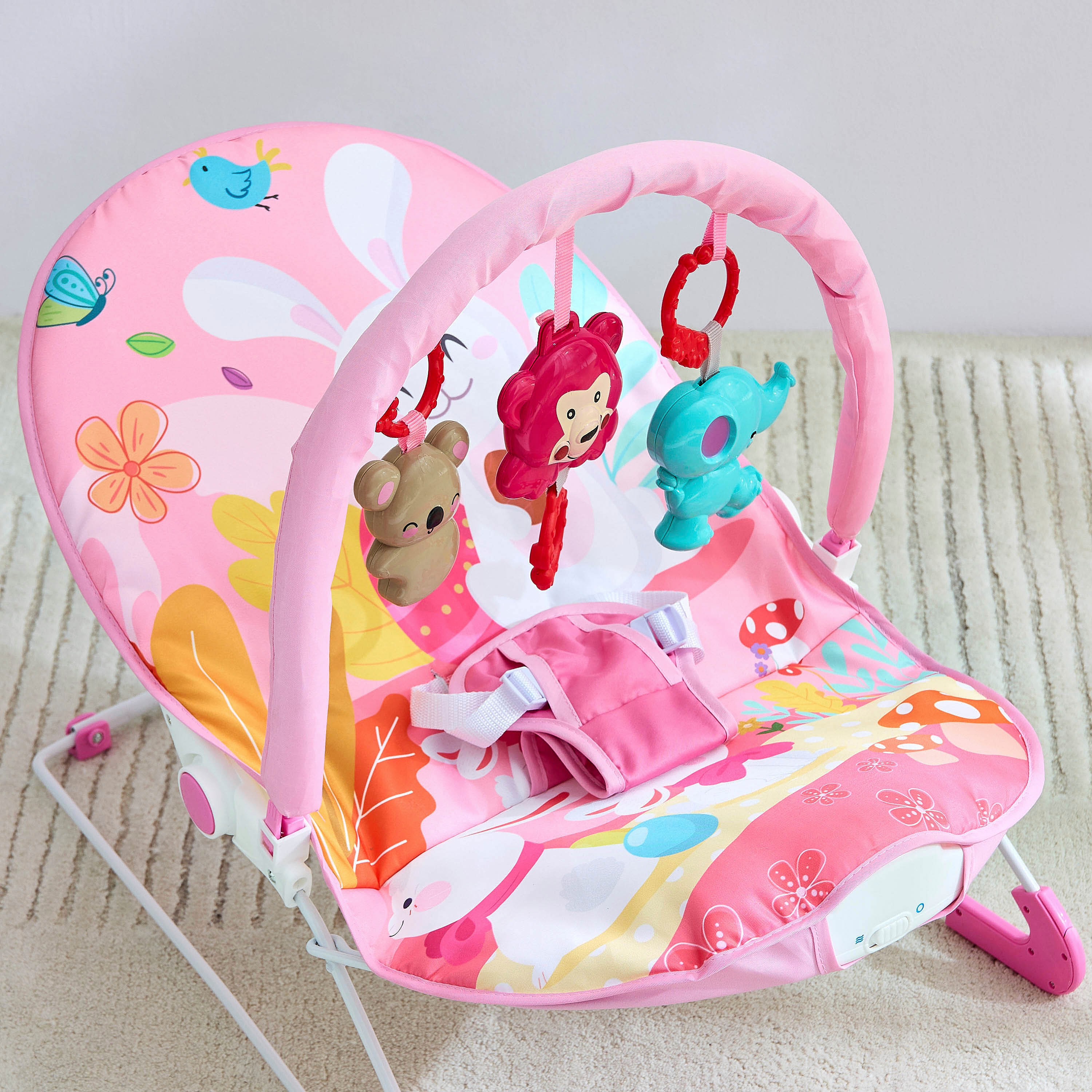 Little Bloomers Florence Baby Bouncer with Interactive Toy Pendant-baby-infantactivity-bouncers-image-6