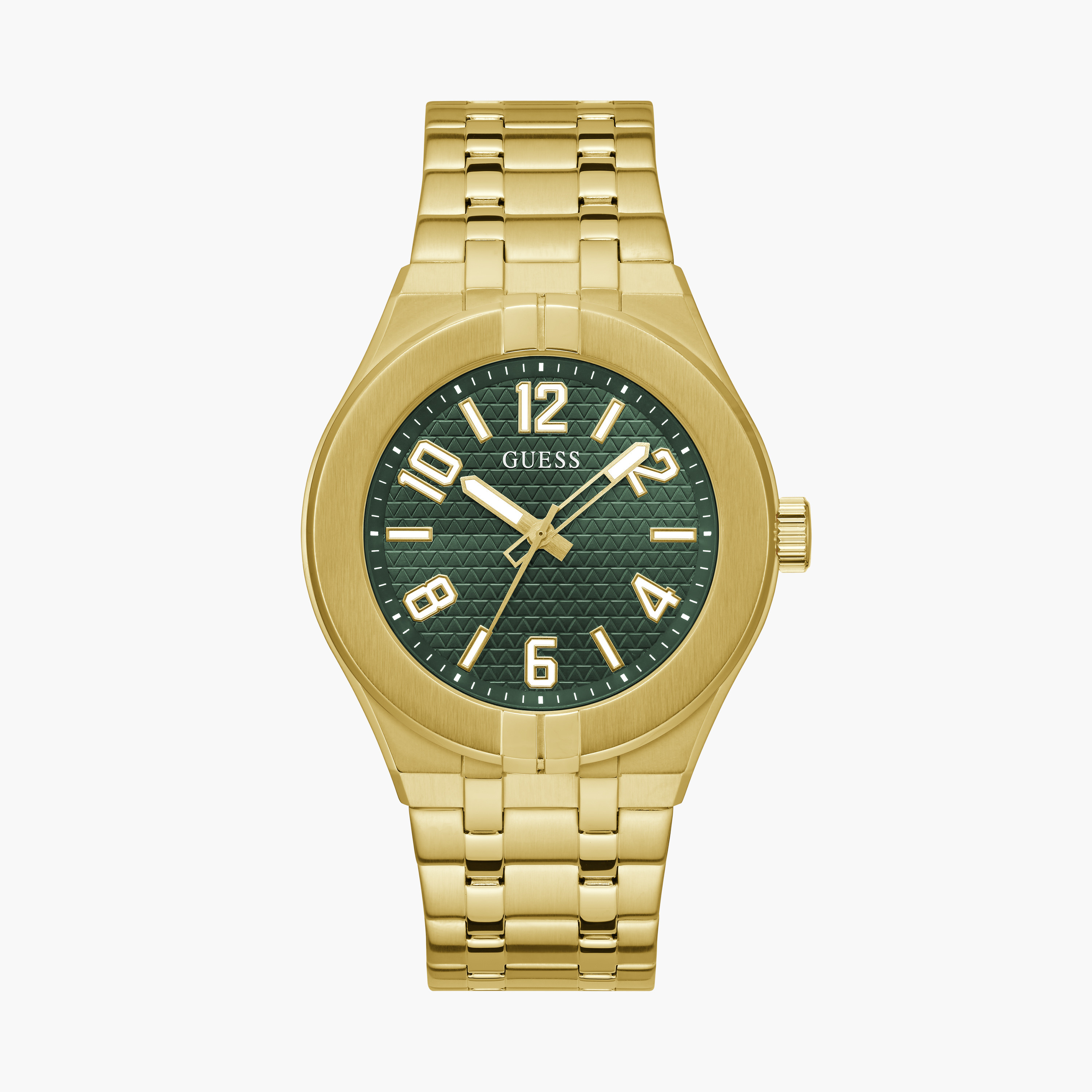 Guess Men's 44 MM Gold Analog Stainless Steel Strap Watch | GW0661G2-men-watchesandjewellery-watches-image-1