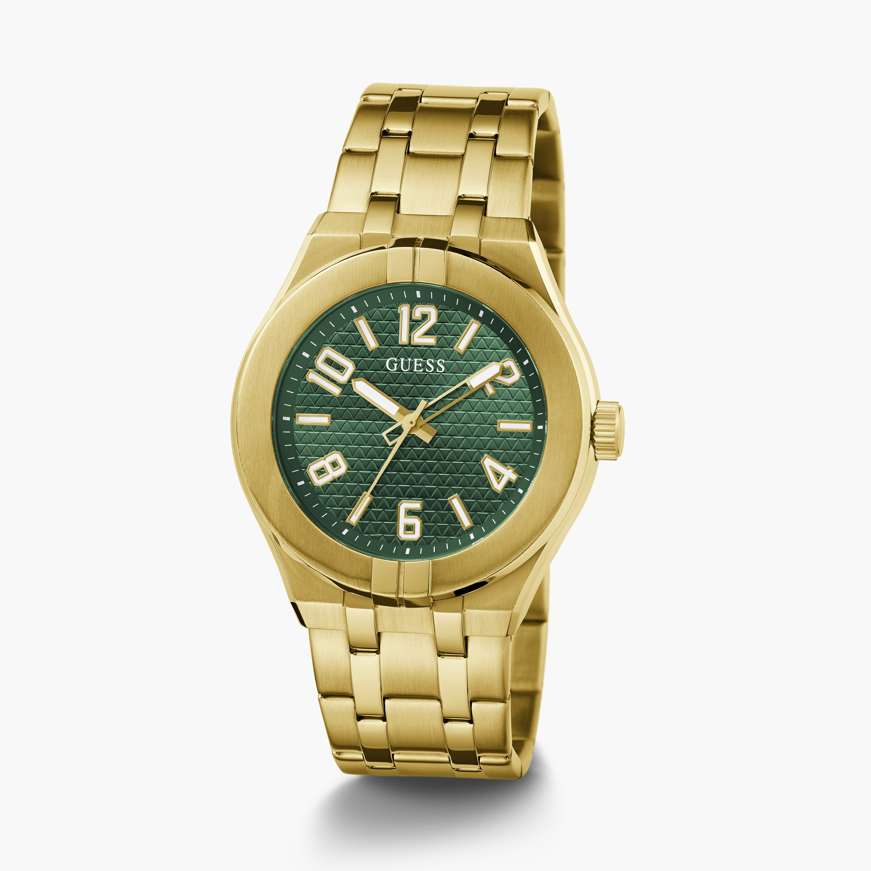 Guess Men's 44 MM Gold Analog Stainless Steel Strap Watch | GW0661G2-men-watchesandjewellery-watches-image-2