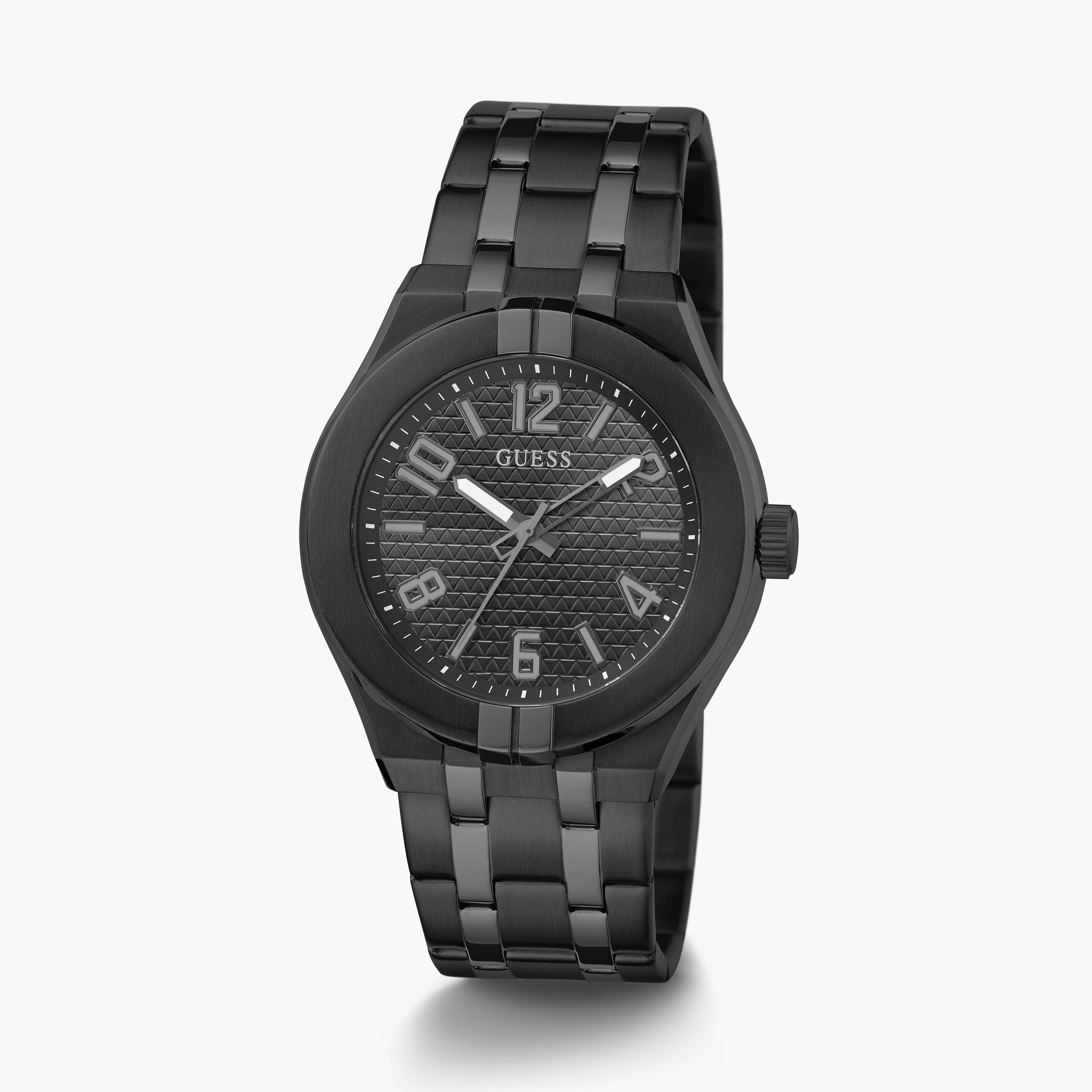 Guess Men's 44 MM Black Analog Stainless Steel Strap Watch | GW0661G3-men-watchesandjewellery-watches-image-2