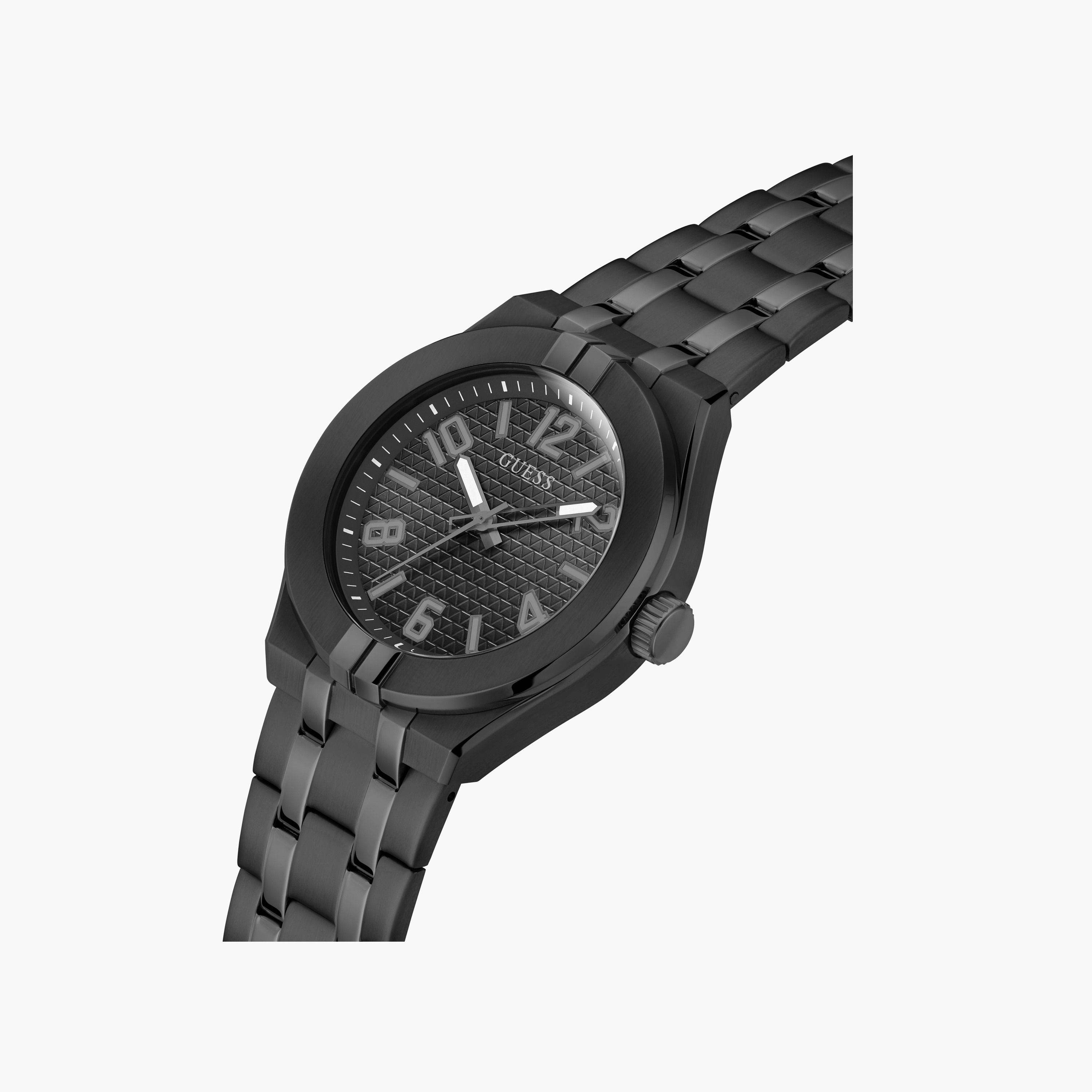 Guess Men's 44 MM Black Analog Stainless Steel Strap Watch | GW0661G3-men-watchesandjewellery-watches-image-4