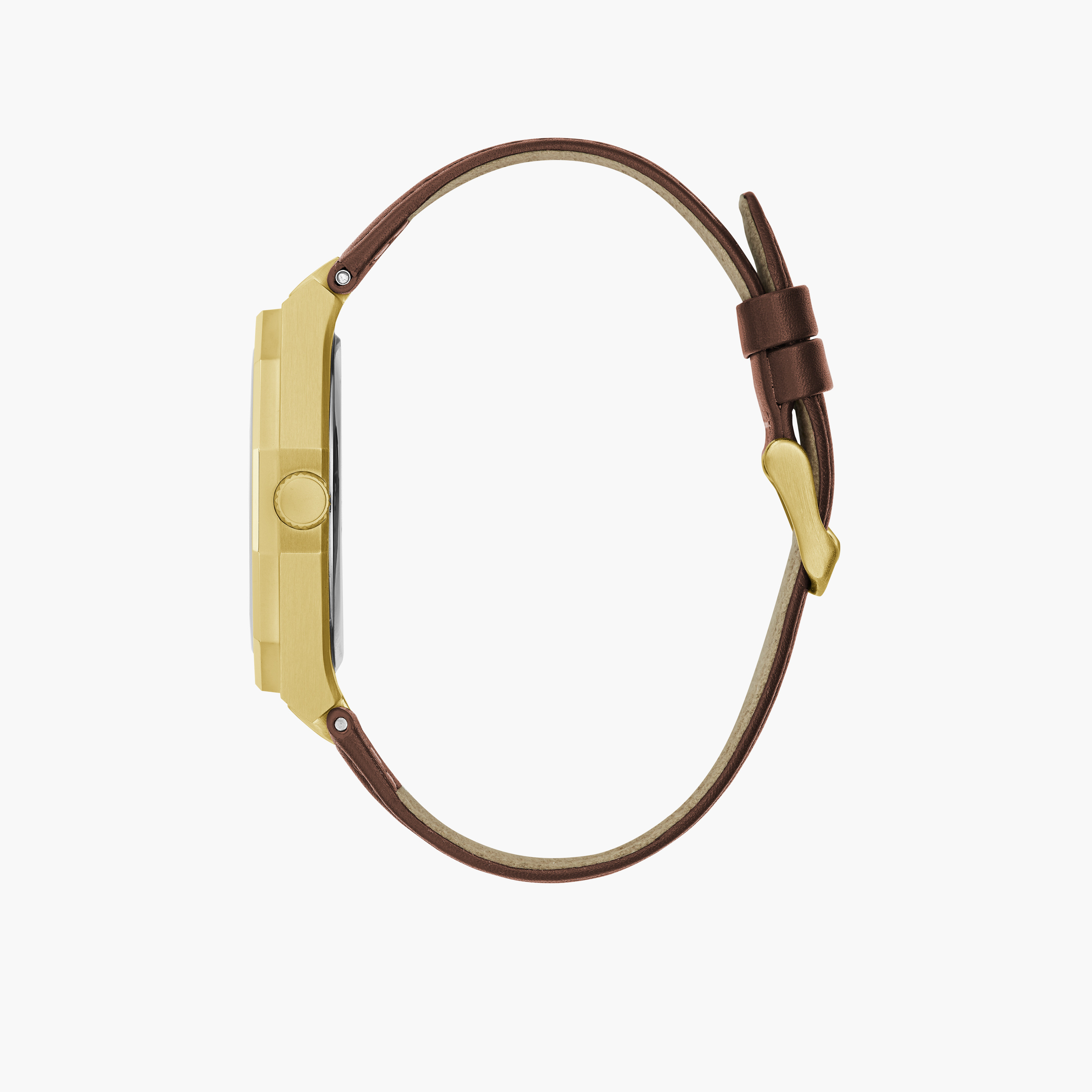 Guess Men's 42 MM Brown Analog Leather Strap Watch | GW0663G2-men-watchesandjewellery-watches-image-3