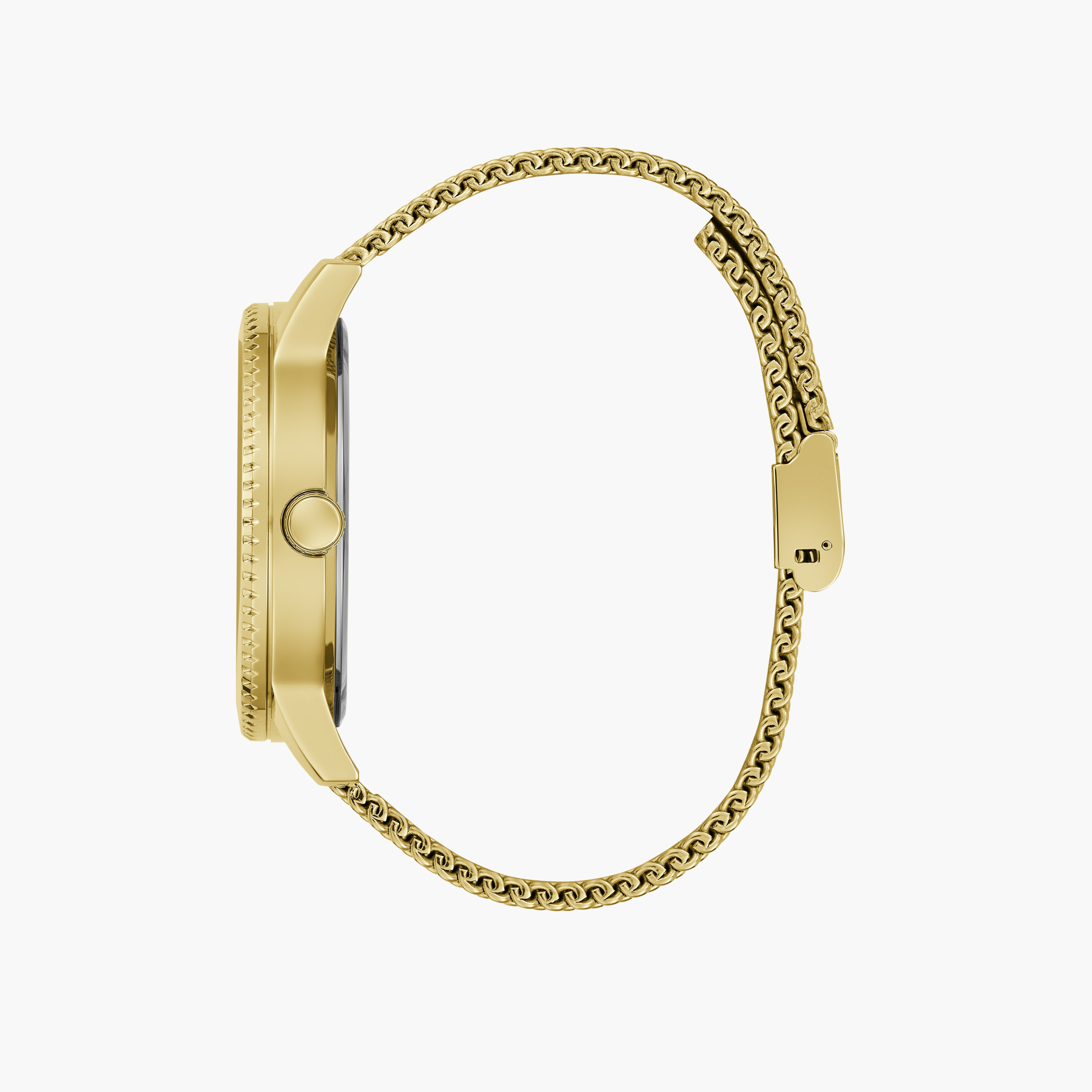 Guess Men's 44 MM Gold Analog Mesh Strap Watch | GW0702G1-men-watchesandjewellery-watches-image-3
