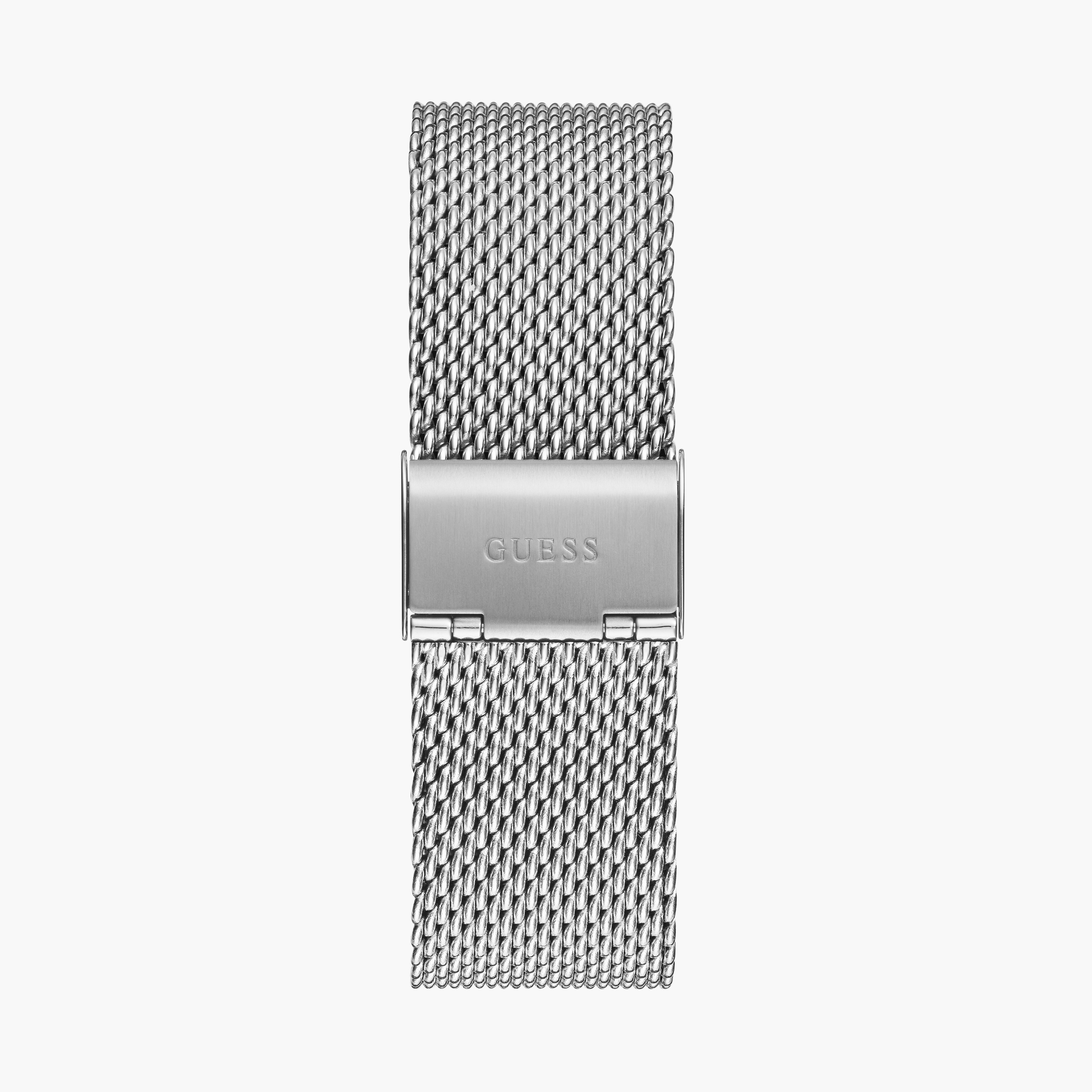 Guess Men's 44 MM Silver Analog Mesh Strap Watch | GW0710G1-men-watchesandjewellery-watches-image-5