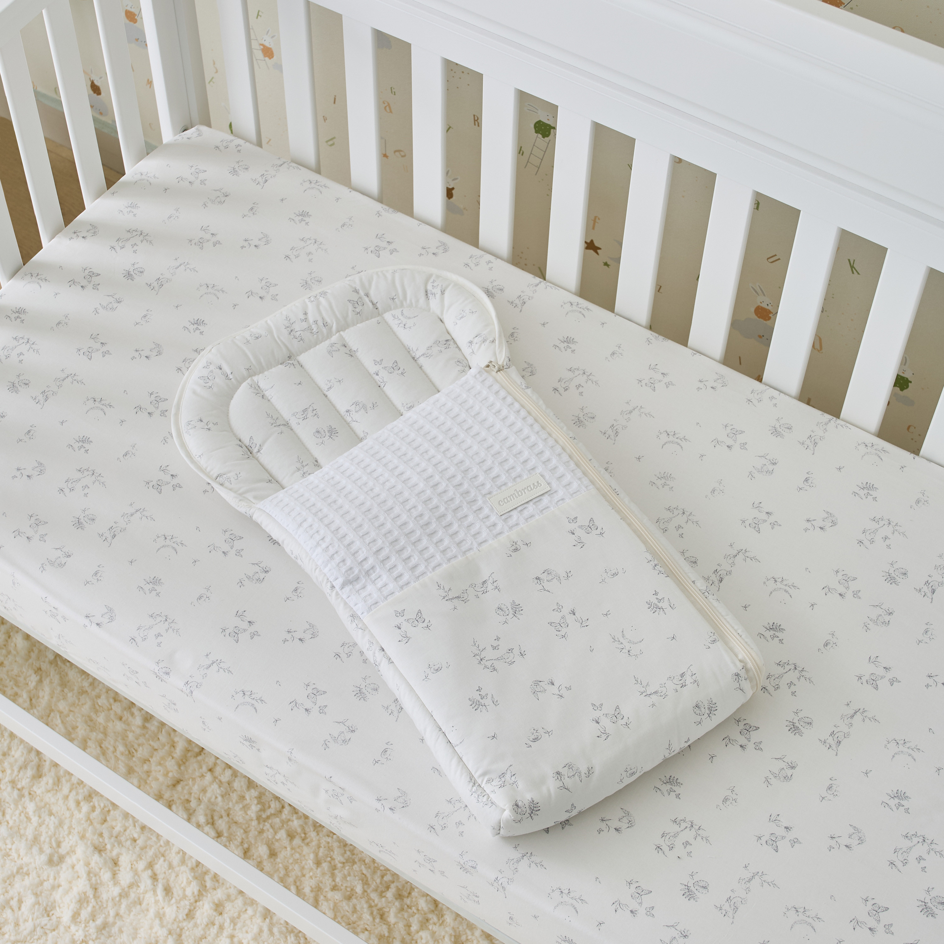 Cambrass Floral Print Nest Bag-baby-nursery-blanketsandswaddles-swaddlesandsleepingbags-image-2