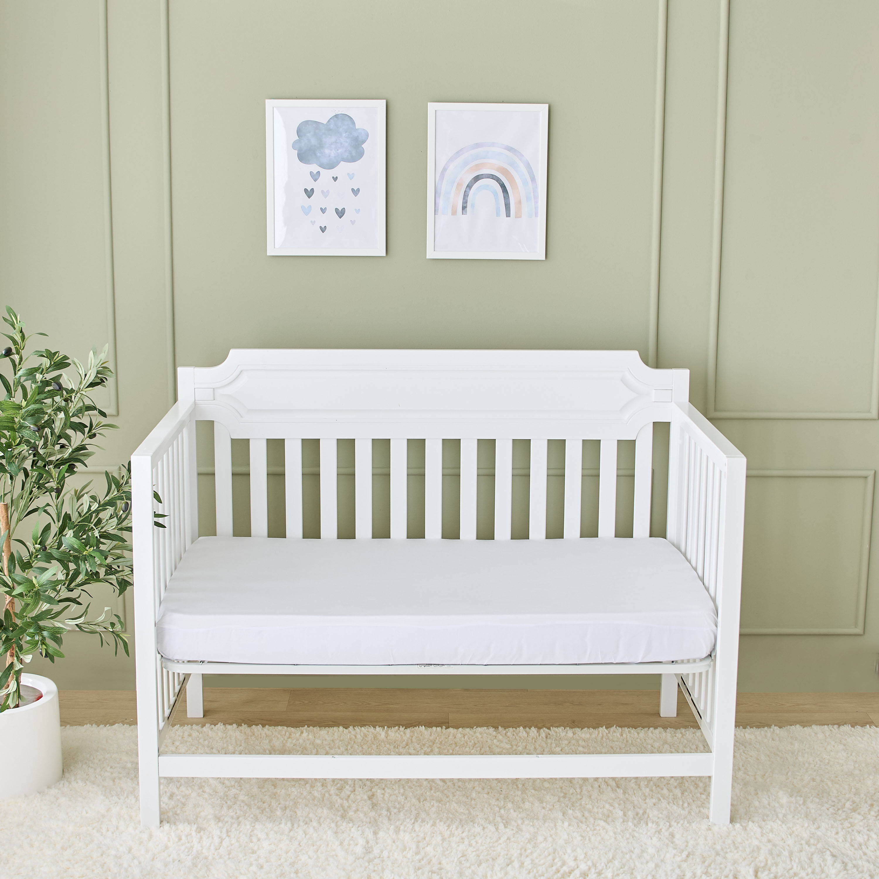 Cambrass Solid Fitted Sheet - 70x130 cm-baby-nursery-babybedding-image-1