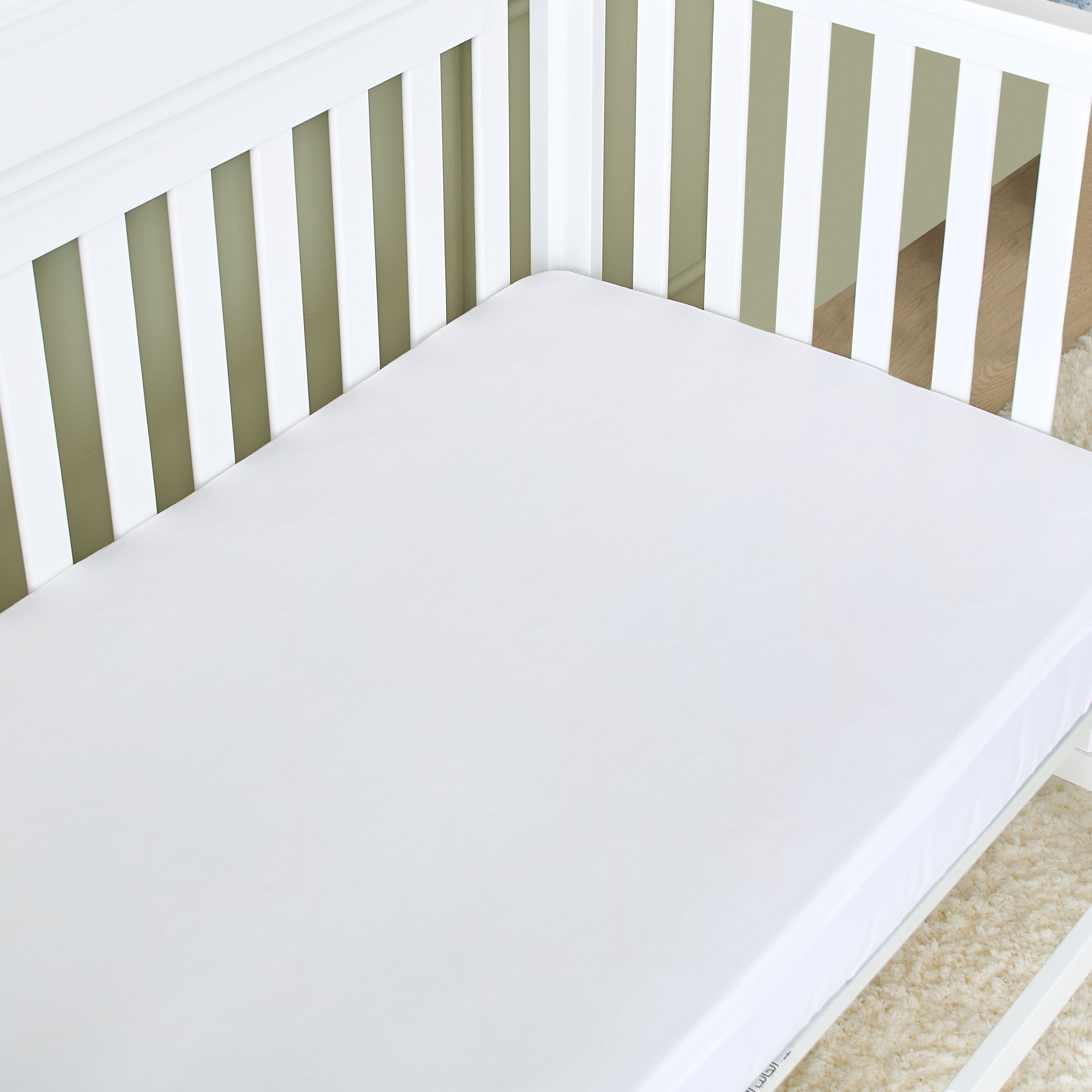 Cambrass Solid Fitted Sheet - 70x130 cm-baby-nursery-babybedding-image-2