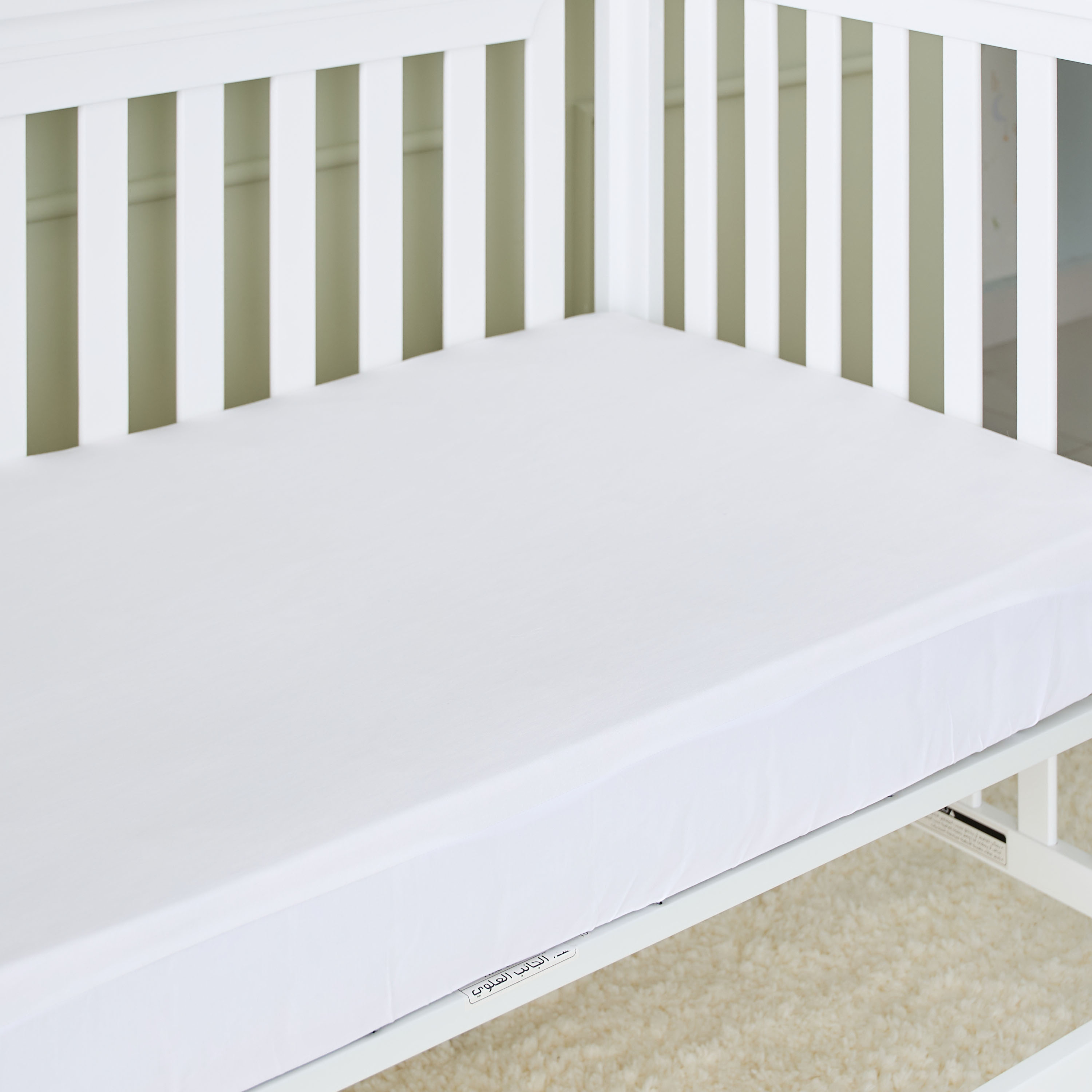 Cambrass Solid Fitted Sheet - 70x130 cm-baby-nursery-babybedding-image-3