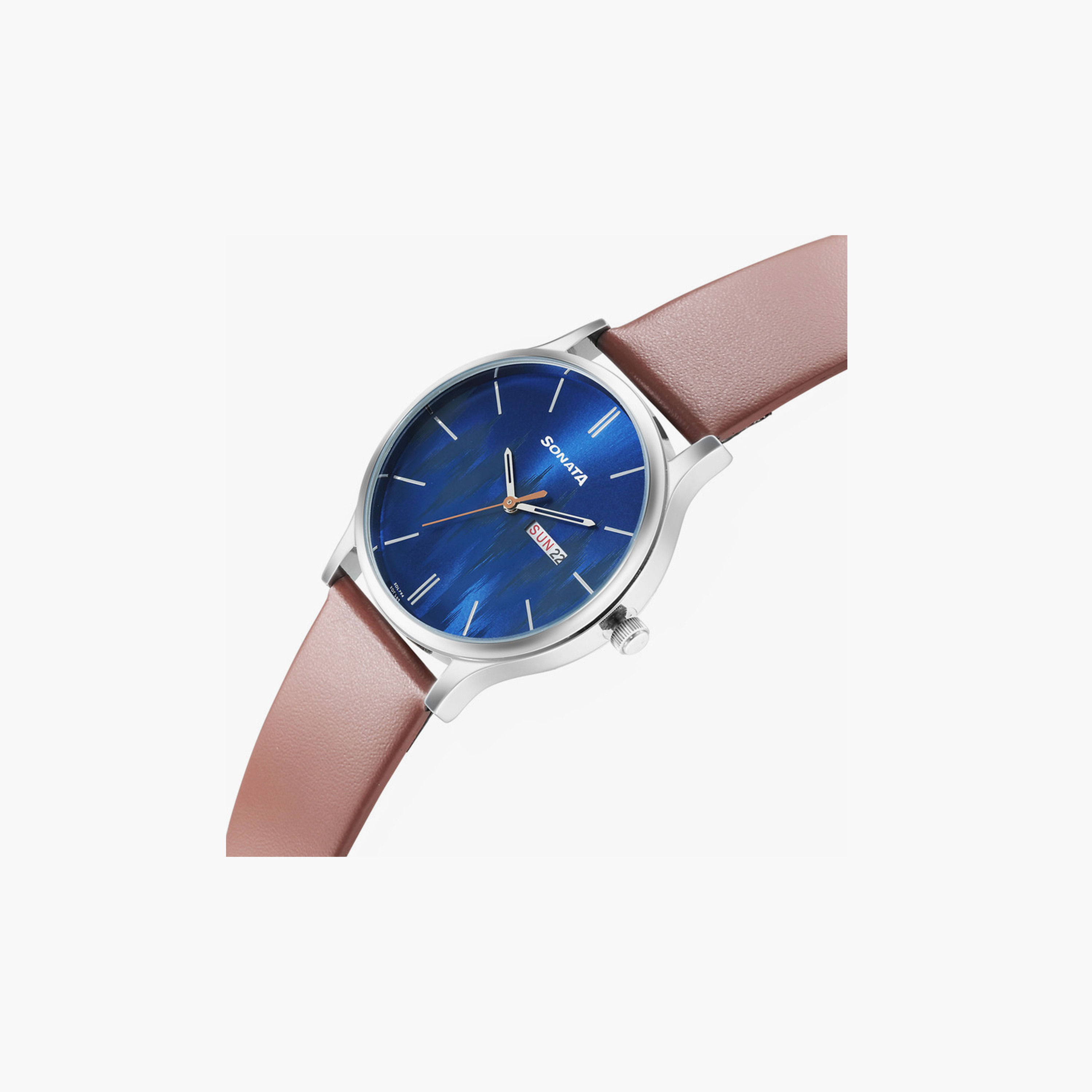 سوناتا- ساعة رجالية تناظرية سوار جلدي بني 42 مم-men-watchesandjewellery-watches-image-3