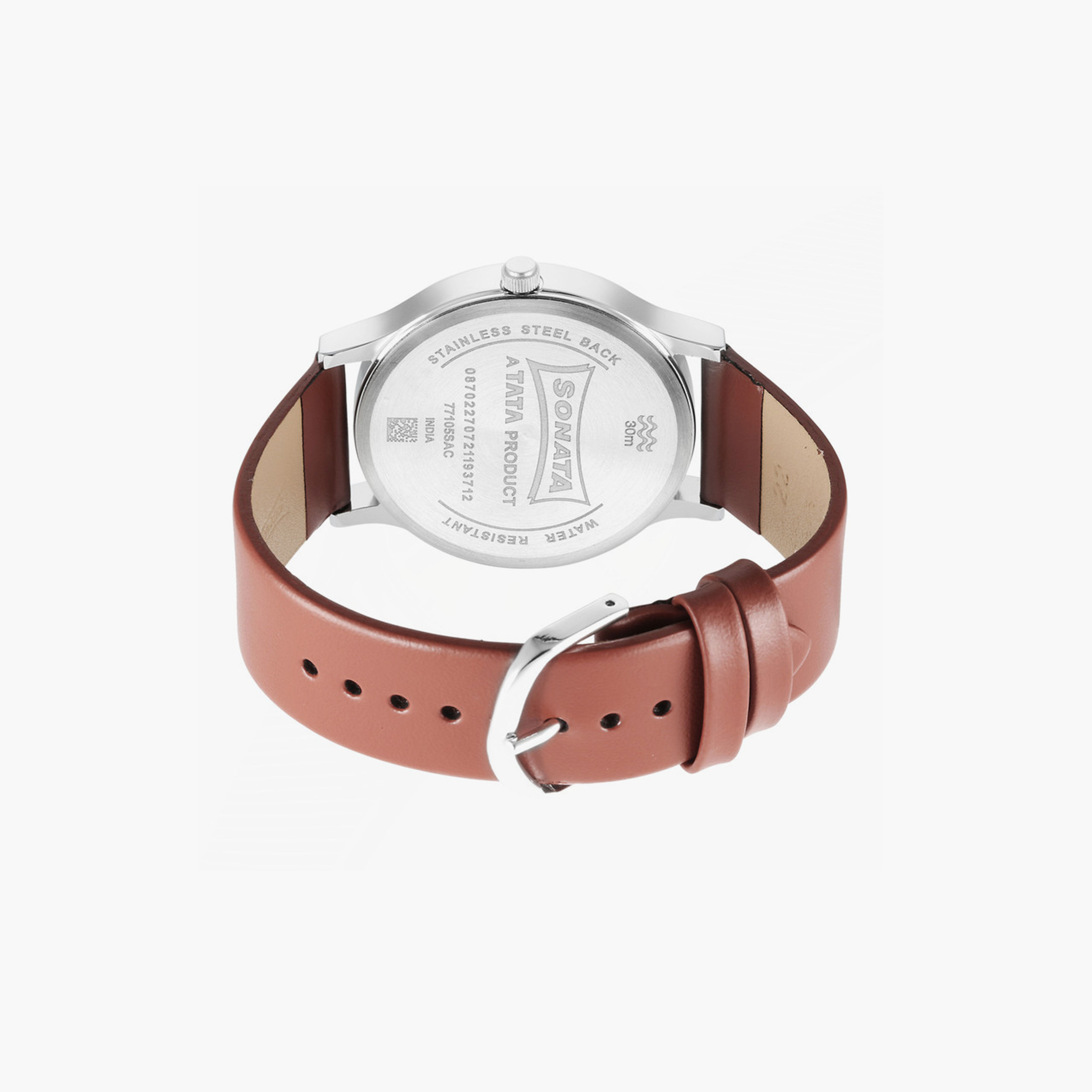 سوناتا- ساعة رجالية تناظرية سوار جلدي بني 42 مم-men-watchesandjewellery-watches-image-4